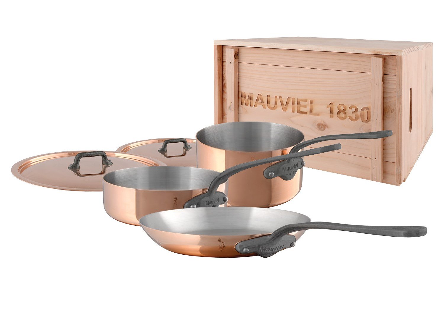 Mauviel M'Heritage M150C2 6450.01WC -5 Piece Copper Cookware Set with....