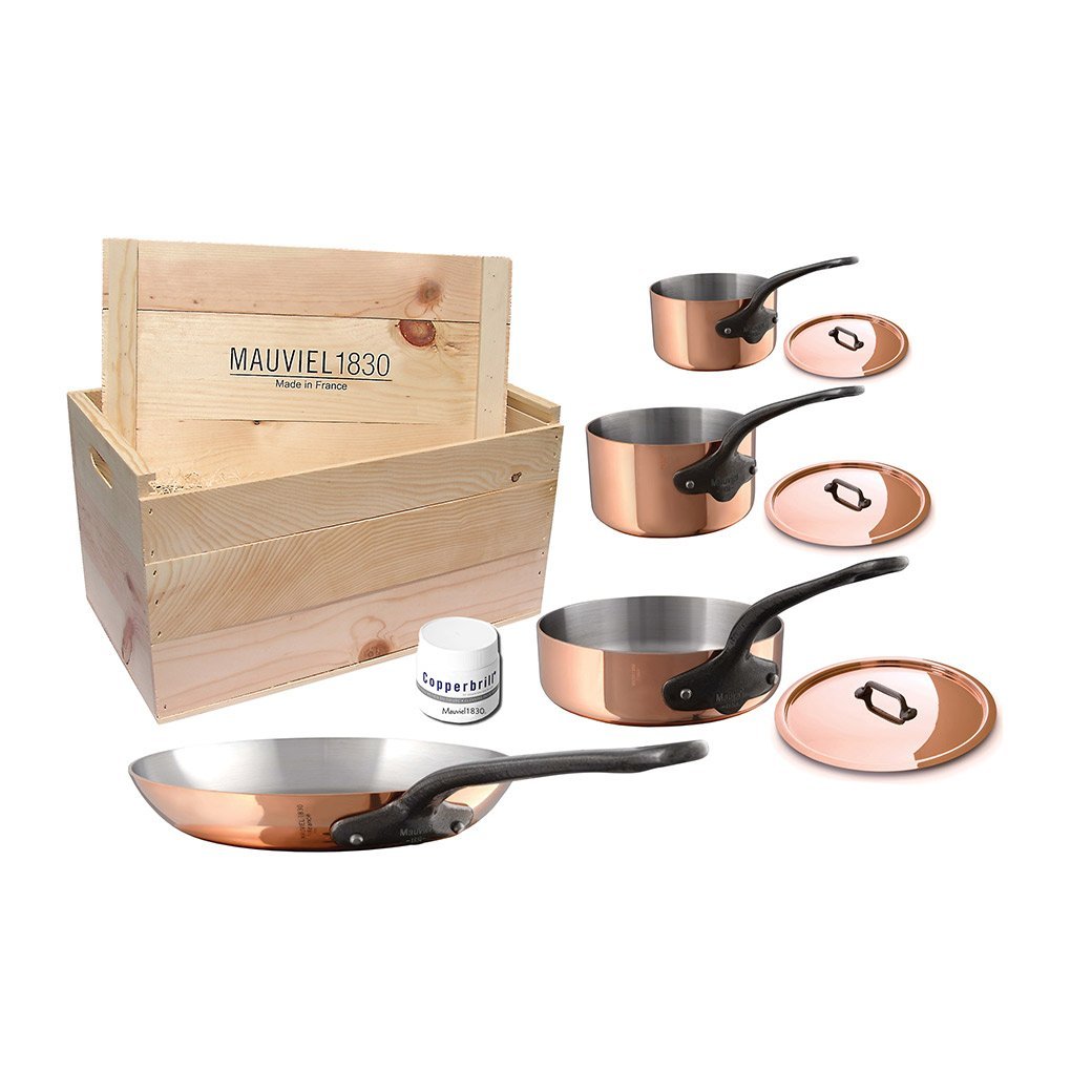 Mauviel M'250c 7Piece Copper Cookware Set with Crate eBay