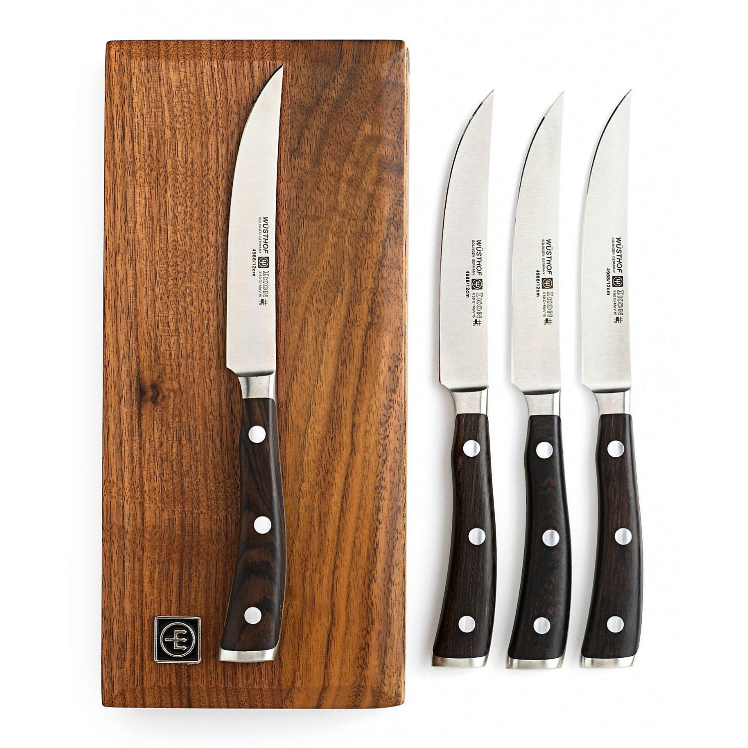 Wusthof Ikon Blackwood 4 Piece Steak Knife Set in Walnut Chest eBay