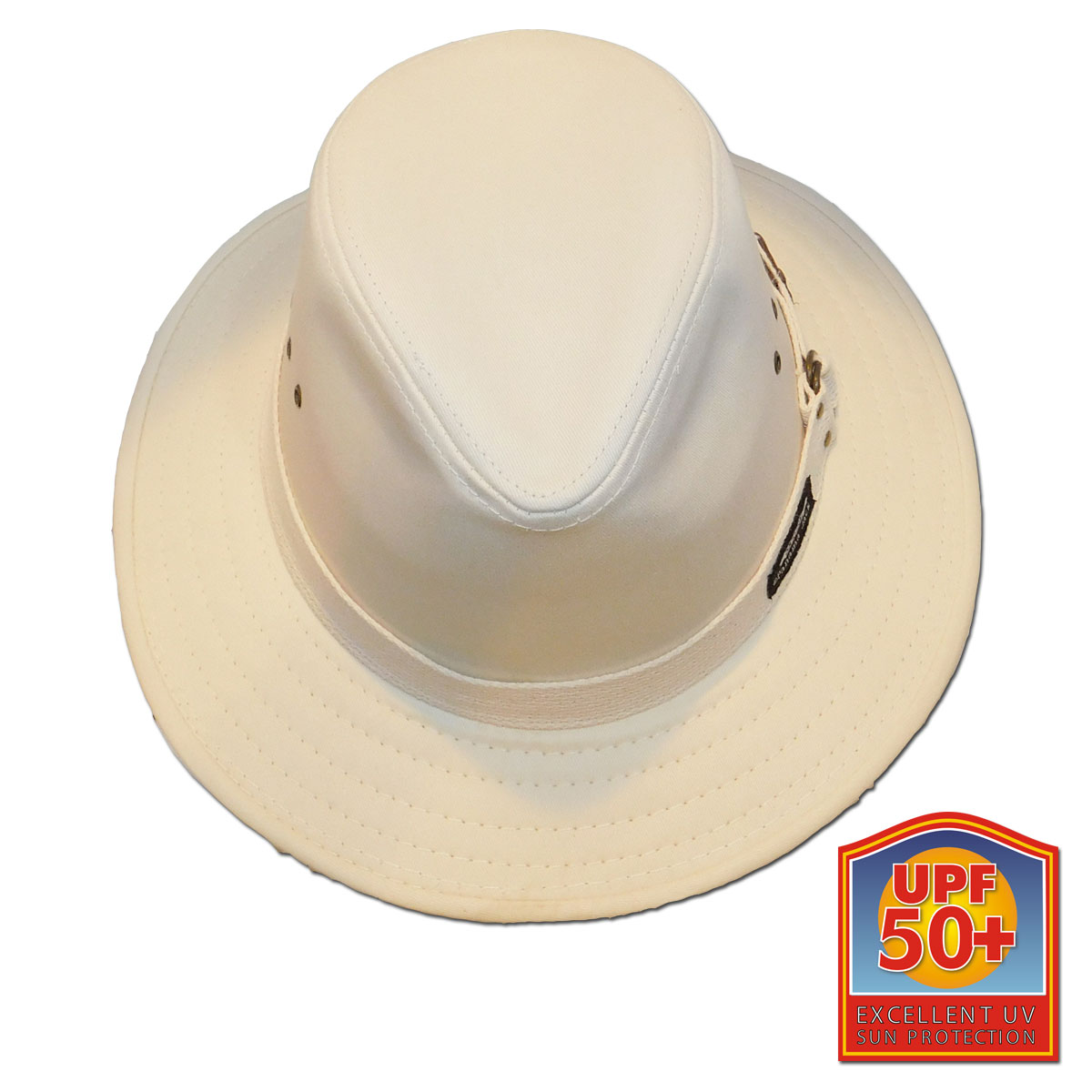 Panama Jack Men's Original Canvas Safari Sun Hat, 2 1/2 Brim, UPF (SPF)  50+ Sun Protection (Khaki, Small) 