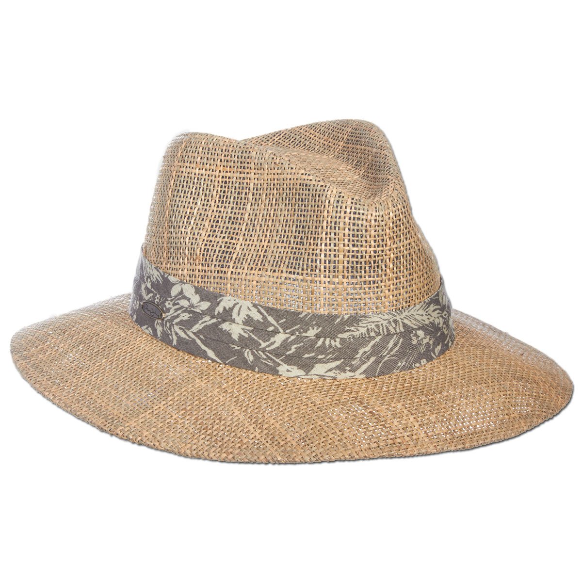 Panama Jack Dos Sombras Matte Seagrass Straw Safari Sun Hat with 3-Pleat  Ribbon
