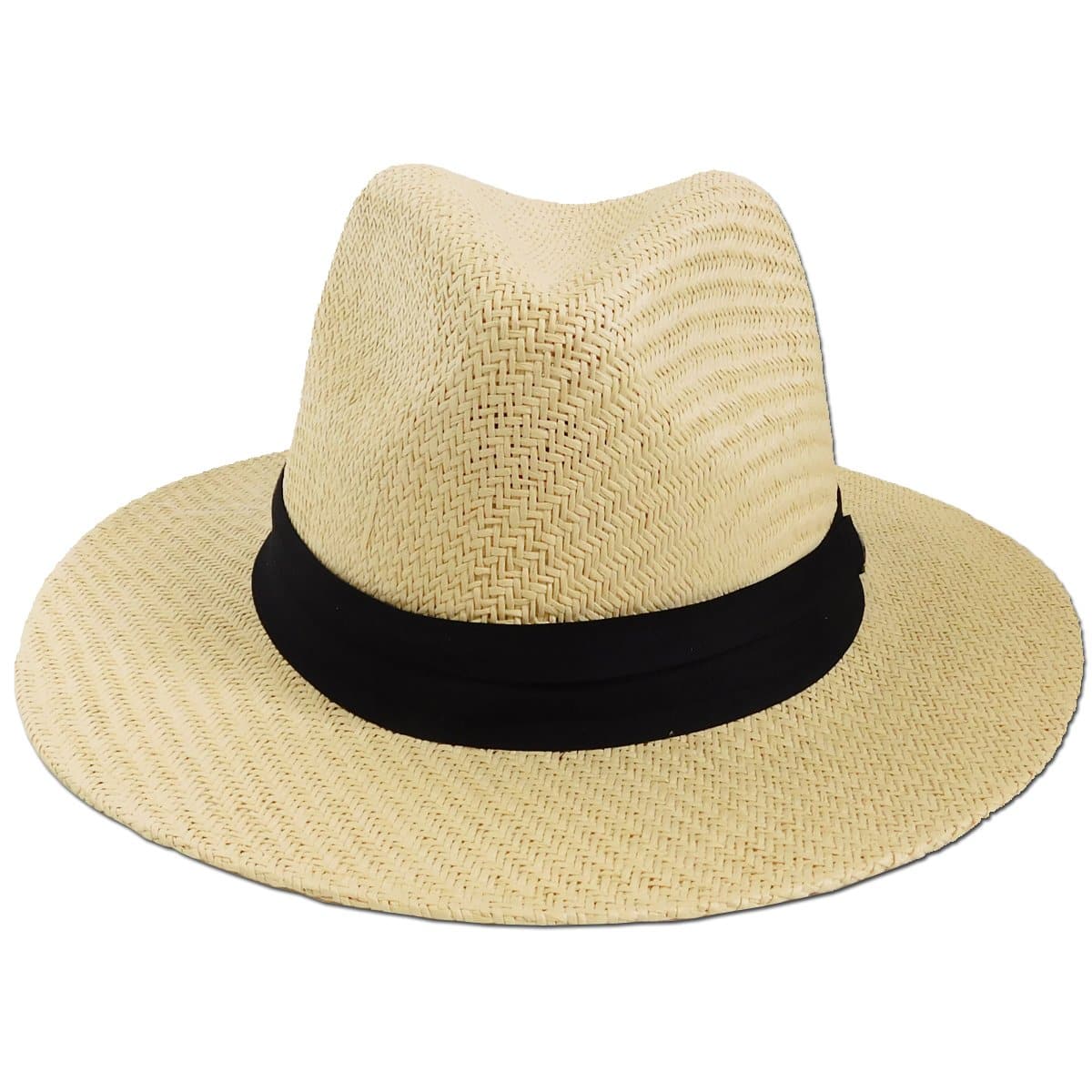 Panama Jack Matte Toyo Straw Safari Sun Hat with 3-Pleat Ribbon Band | eBay