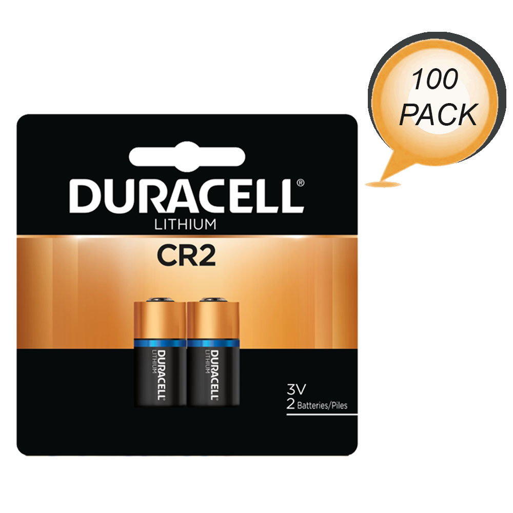 Duracell CR2 3V Ultra Lithium Photo Size Battery 100 Pack (packaging