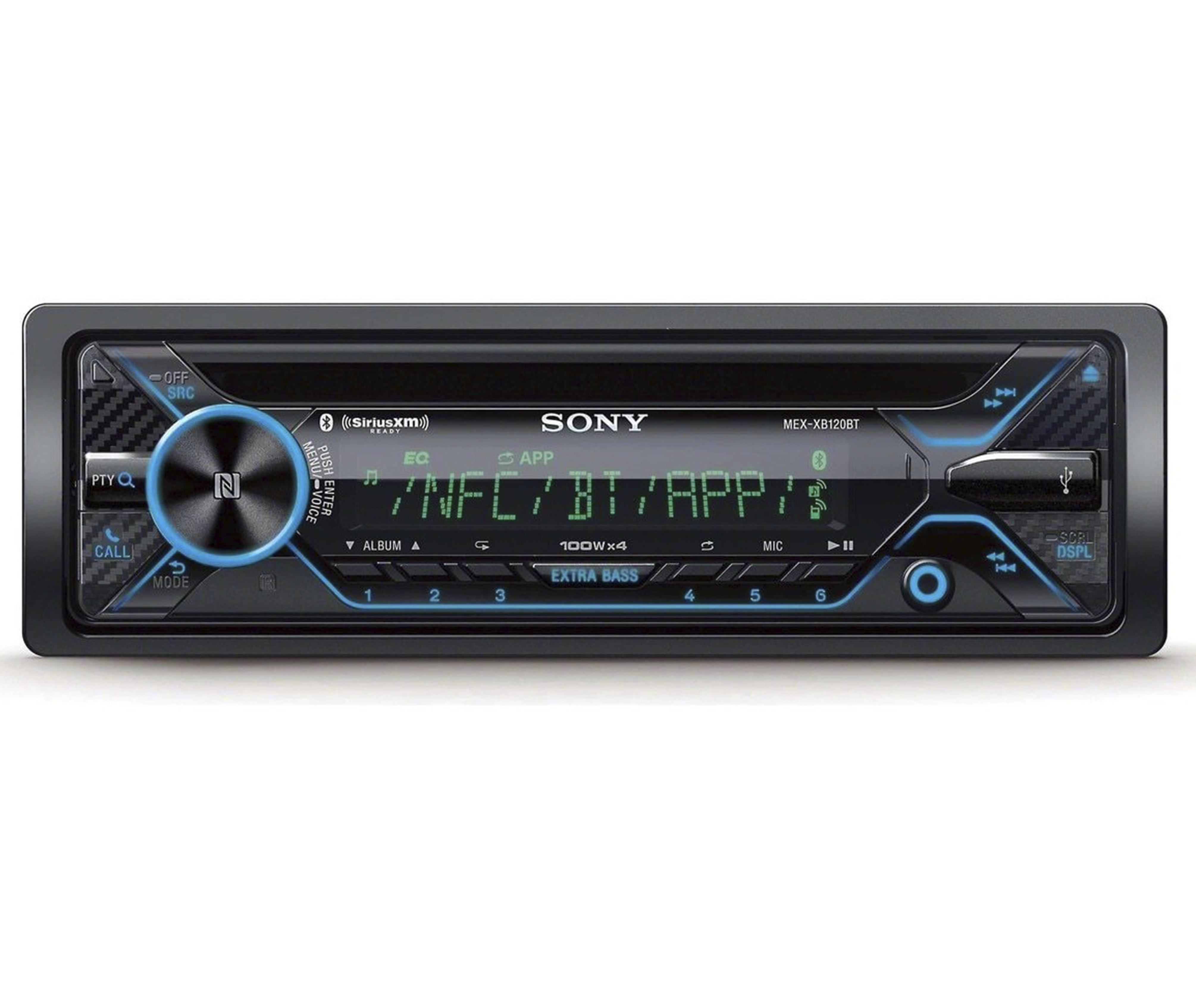 Sony MEXXB120BT, Single Din AM/FM/CD/MP3 Player Car Stereo, BuiltIn