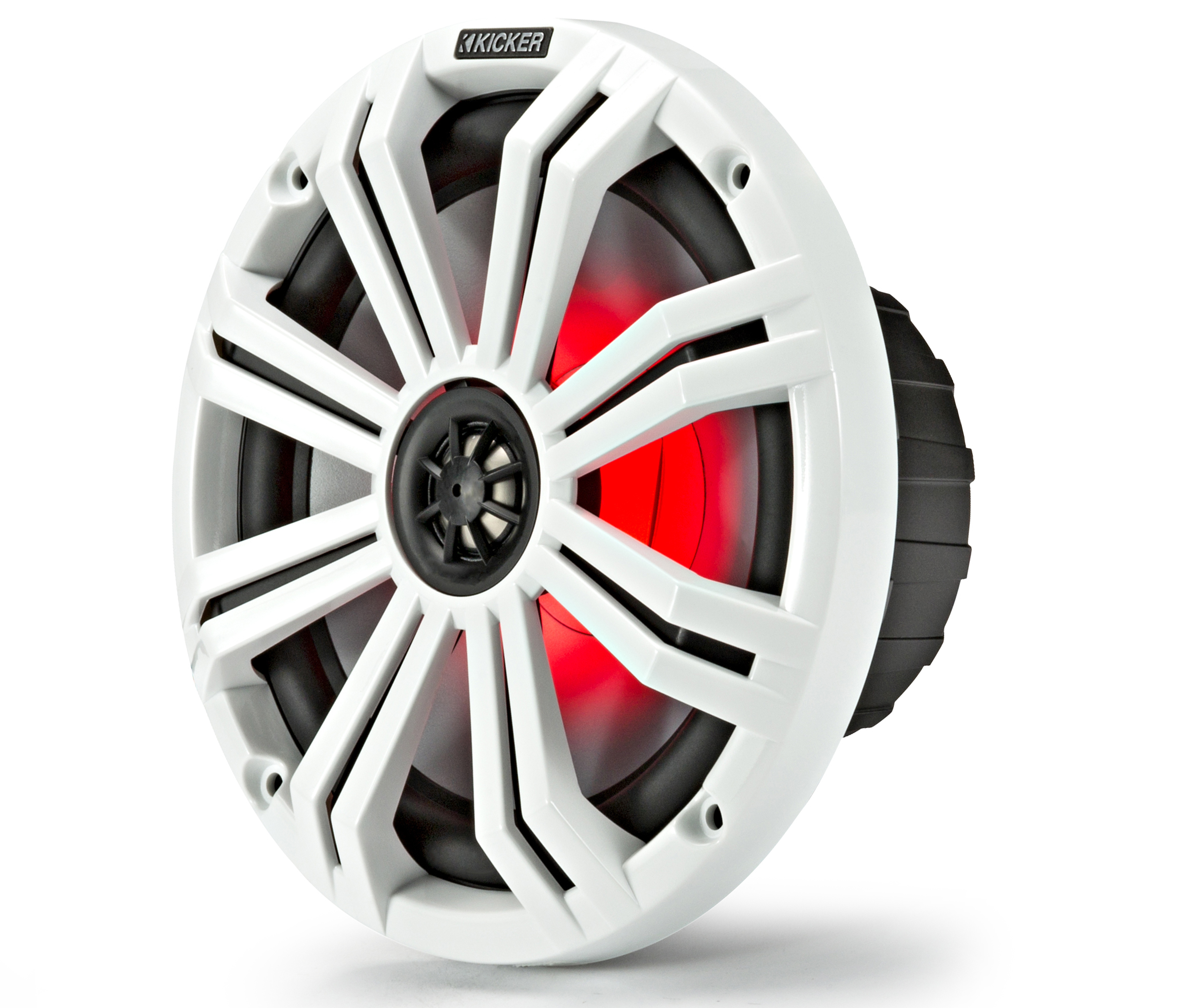 Kicker KM Series Marine 8" 2Way Speakers 300 Watt LED Lighting