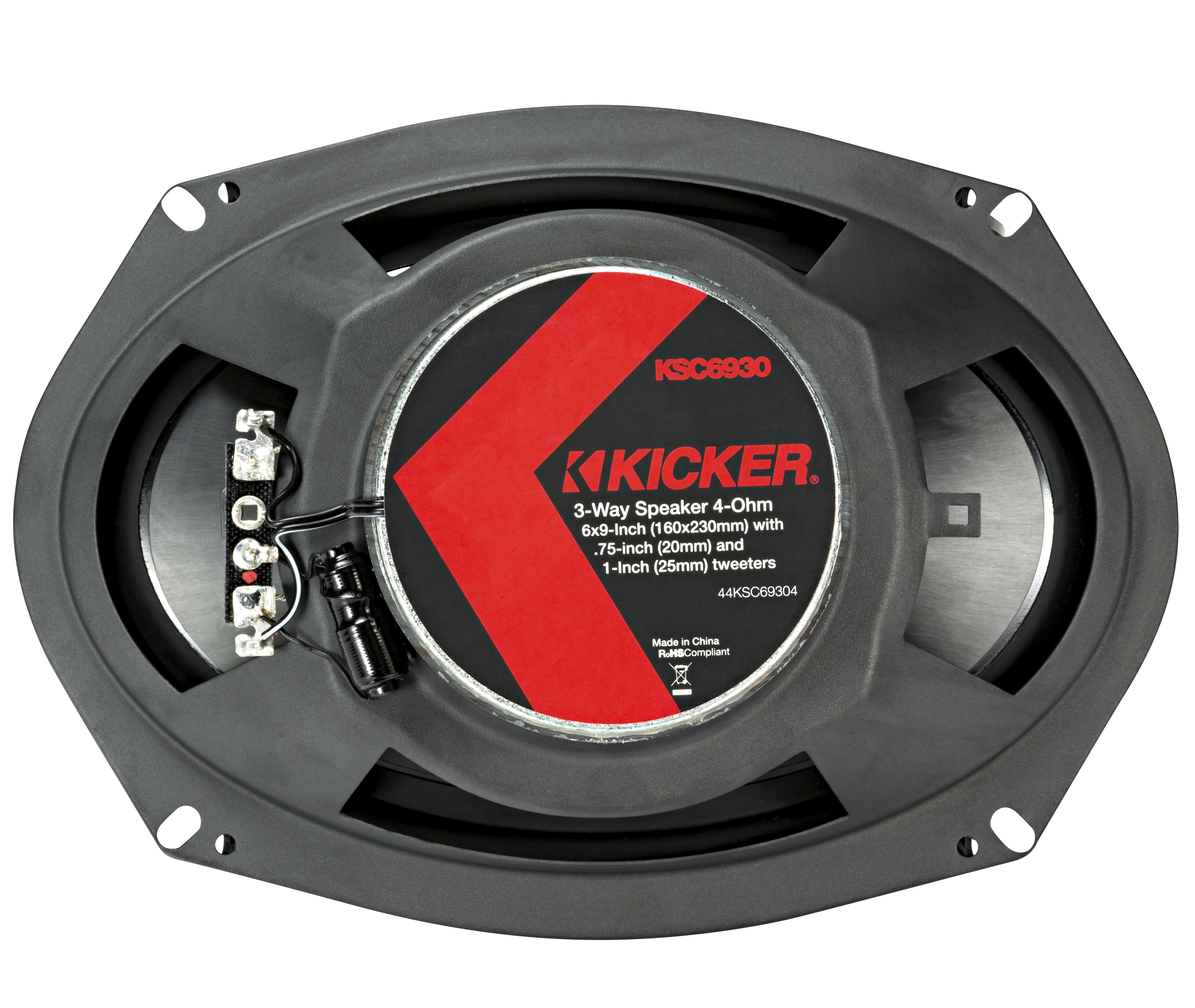 Kicker KSC69304, KS 6x9" 3Way Coaxial Car Speakers, 300 Watts