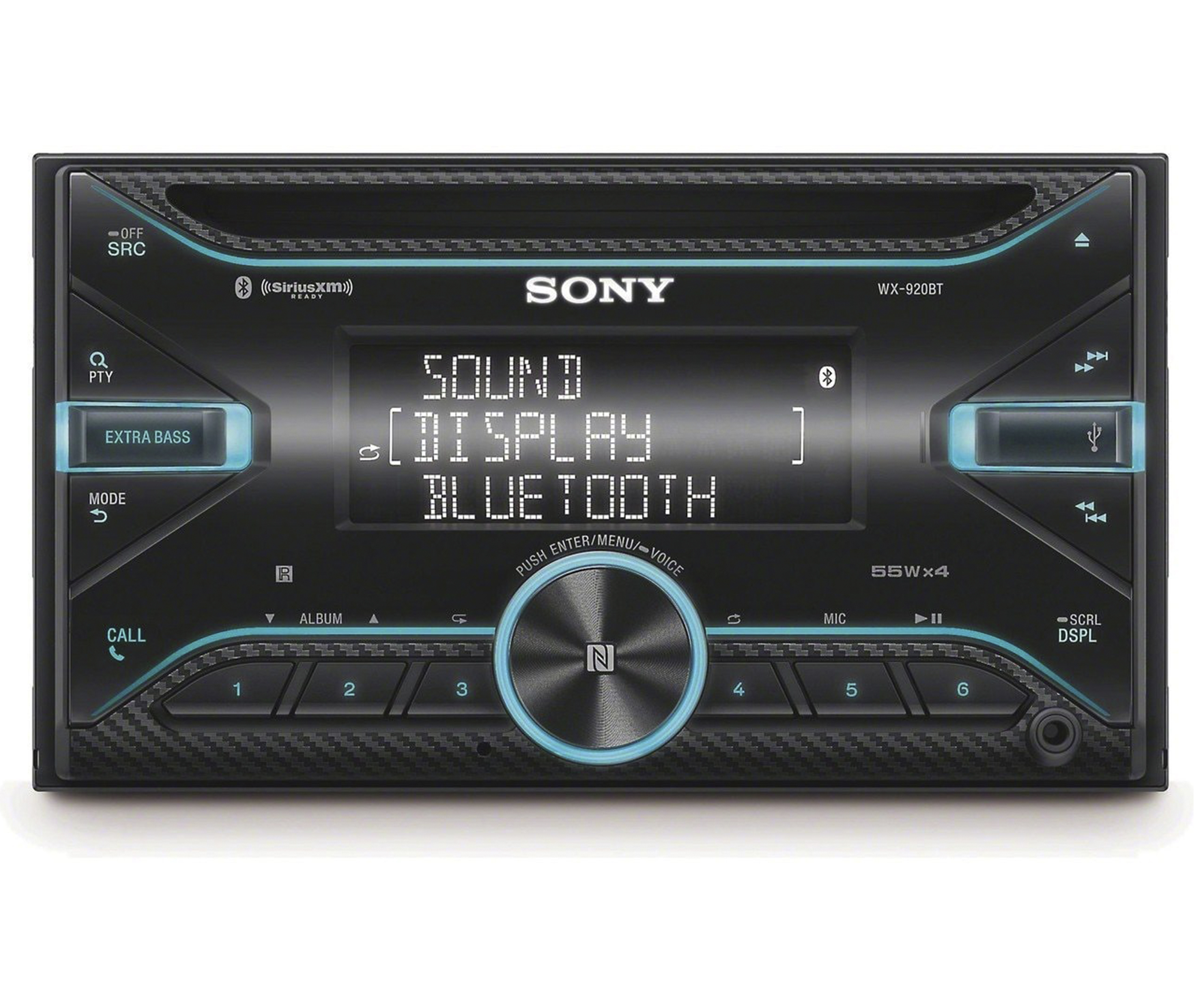 Sony WX920BT, Double DIN CD/MP3 Bluetooth Car Stereo w/ Variable Color