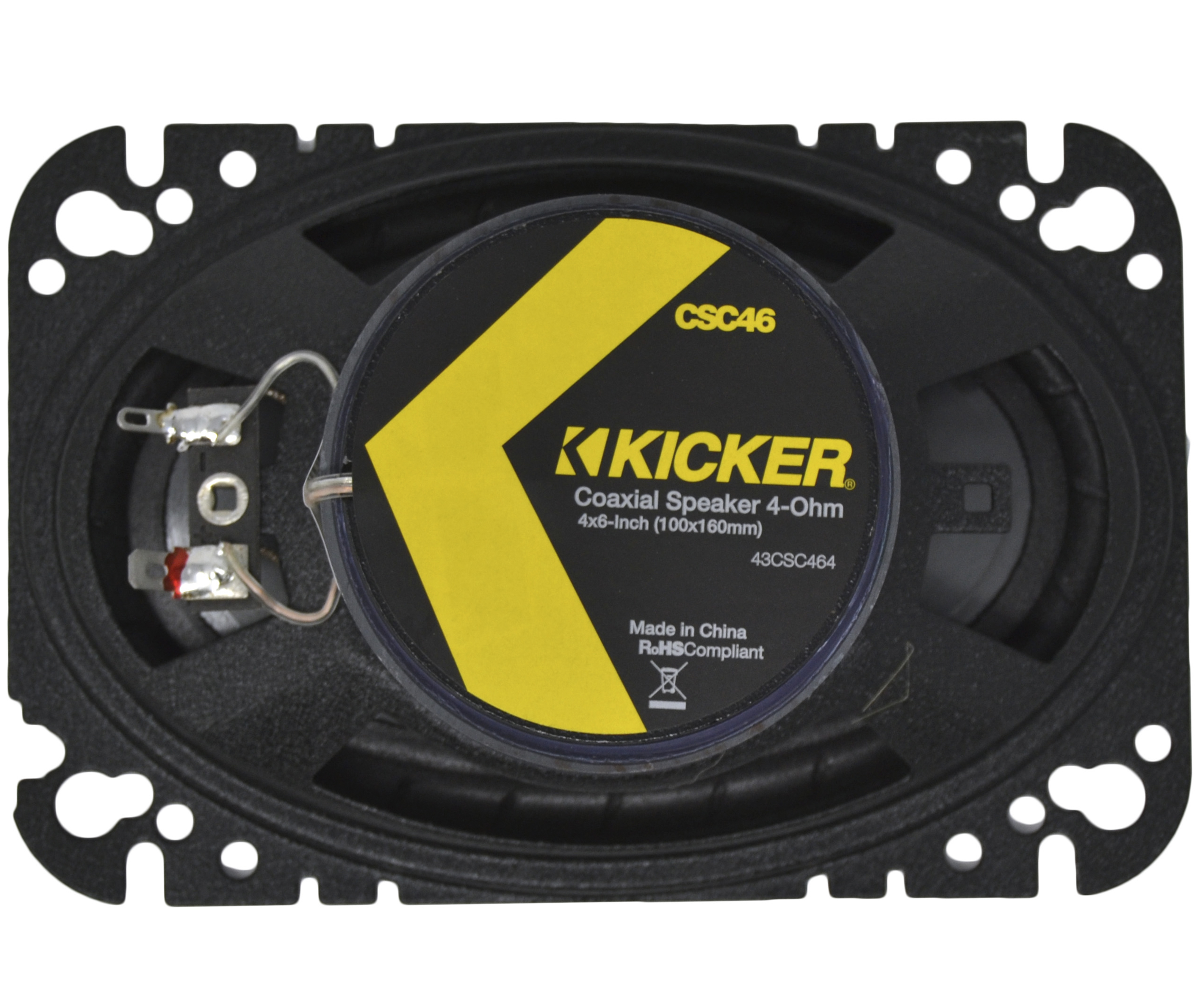 Kicker CS Series 150 Watt 6 x 9 Inch Car Audio Coaxial Speaker Pair Yellow