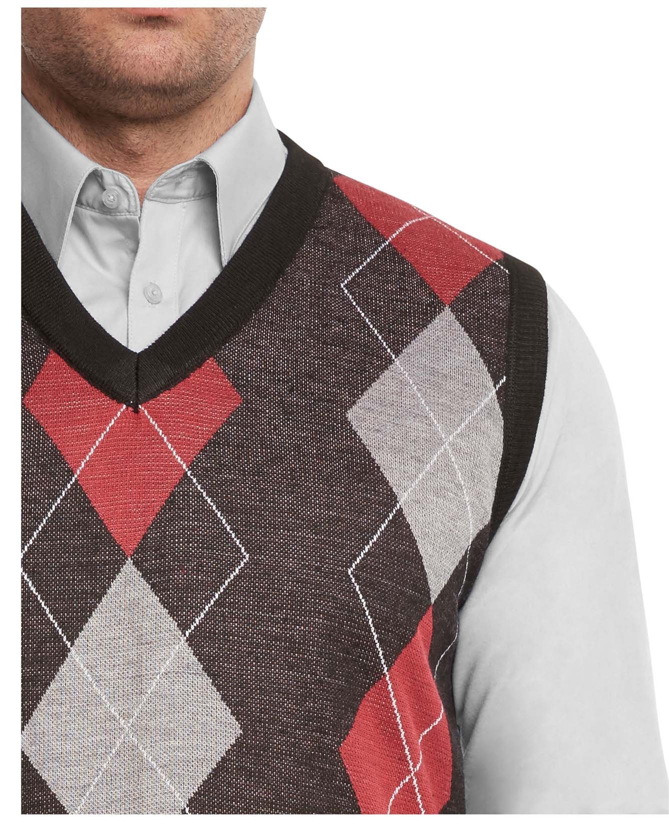 True Rock Men's Argyle V-Neck Sweater Vest | eBay