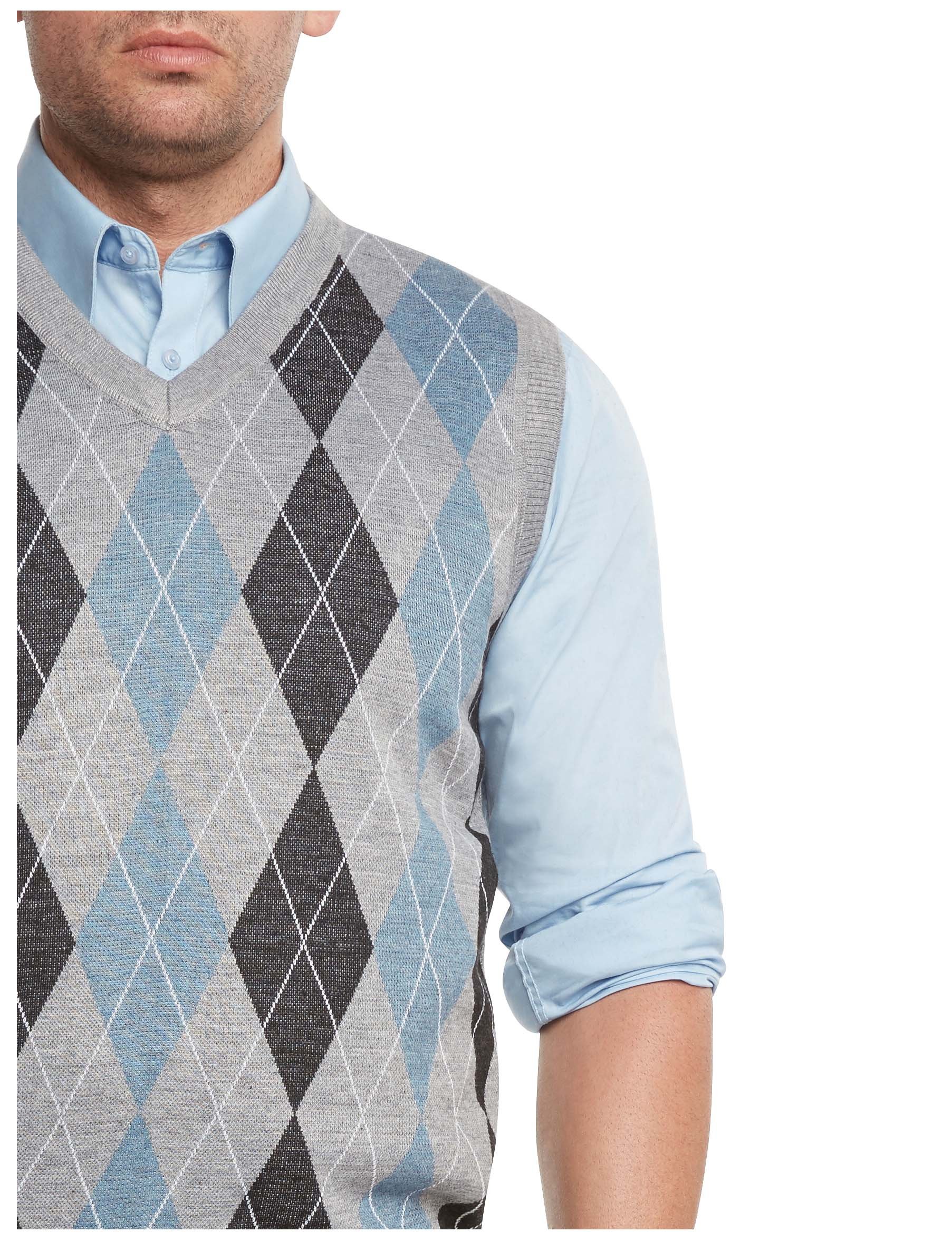 True Rock Mens Argyle V Neck Sweater Vest Ebay 9327