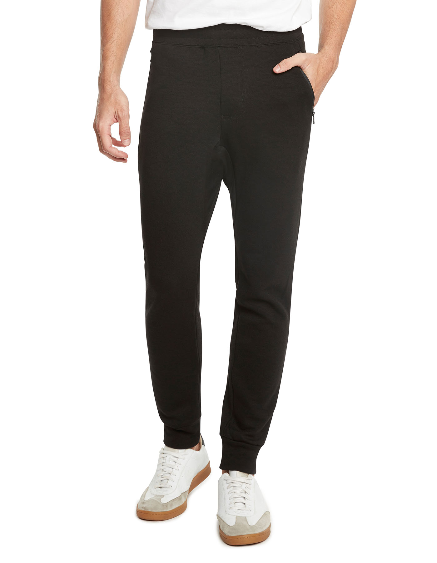 essentials fleece regular tapered cargo joggers