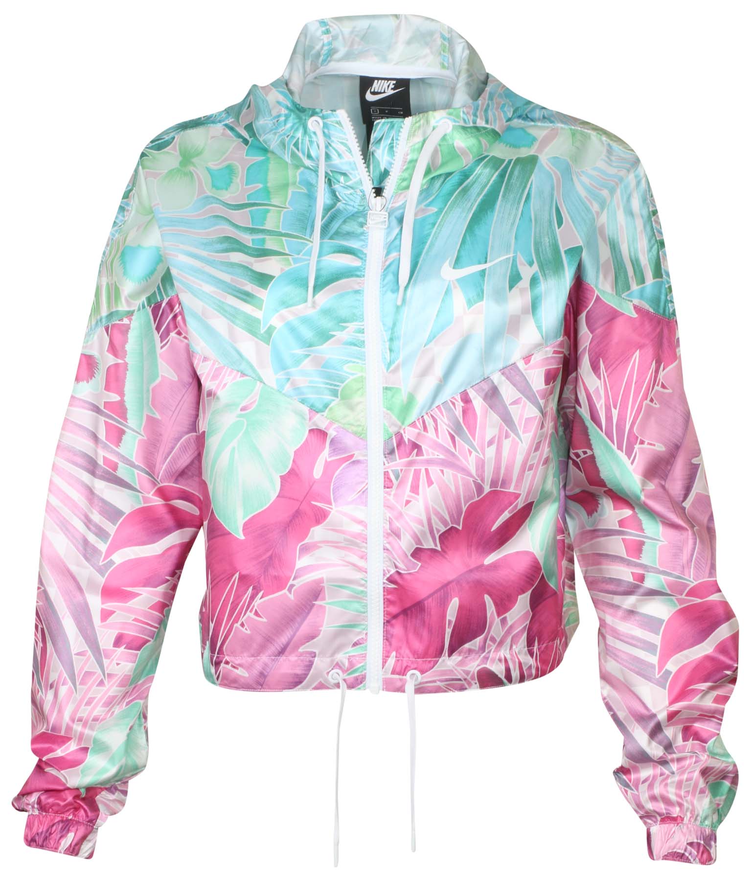 Nike Women's Floral Printed Woven Cropped Windbreaker Jacket | eBay