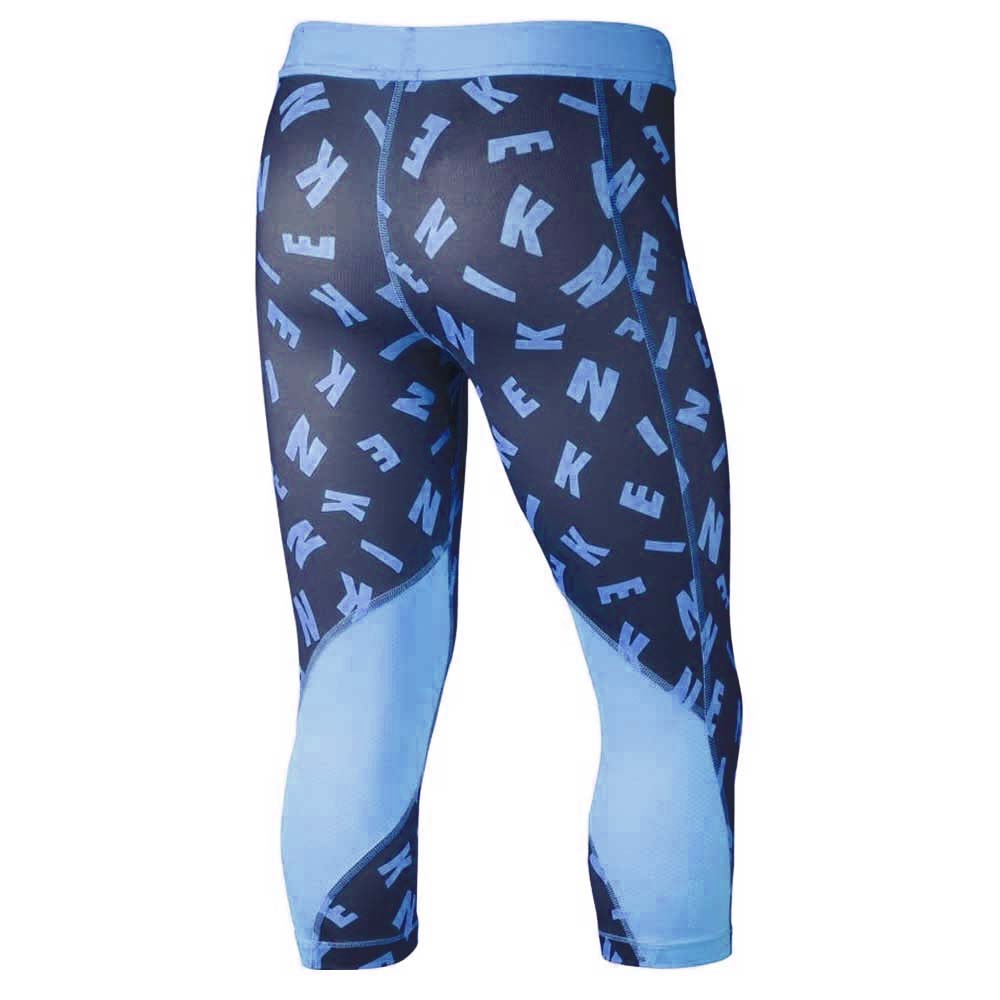 Nike Girl's Pro Dri-Fit Graphic Print Training Compression Tights Capris - Picture 5 of 5