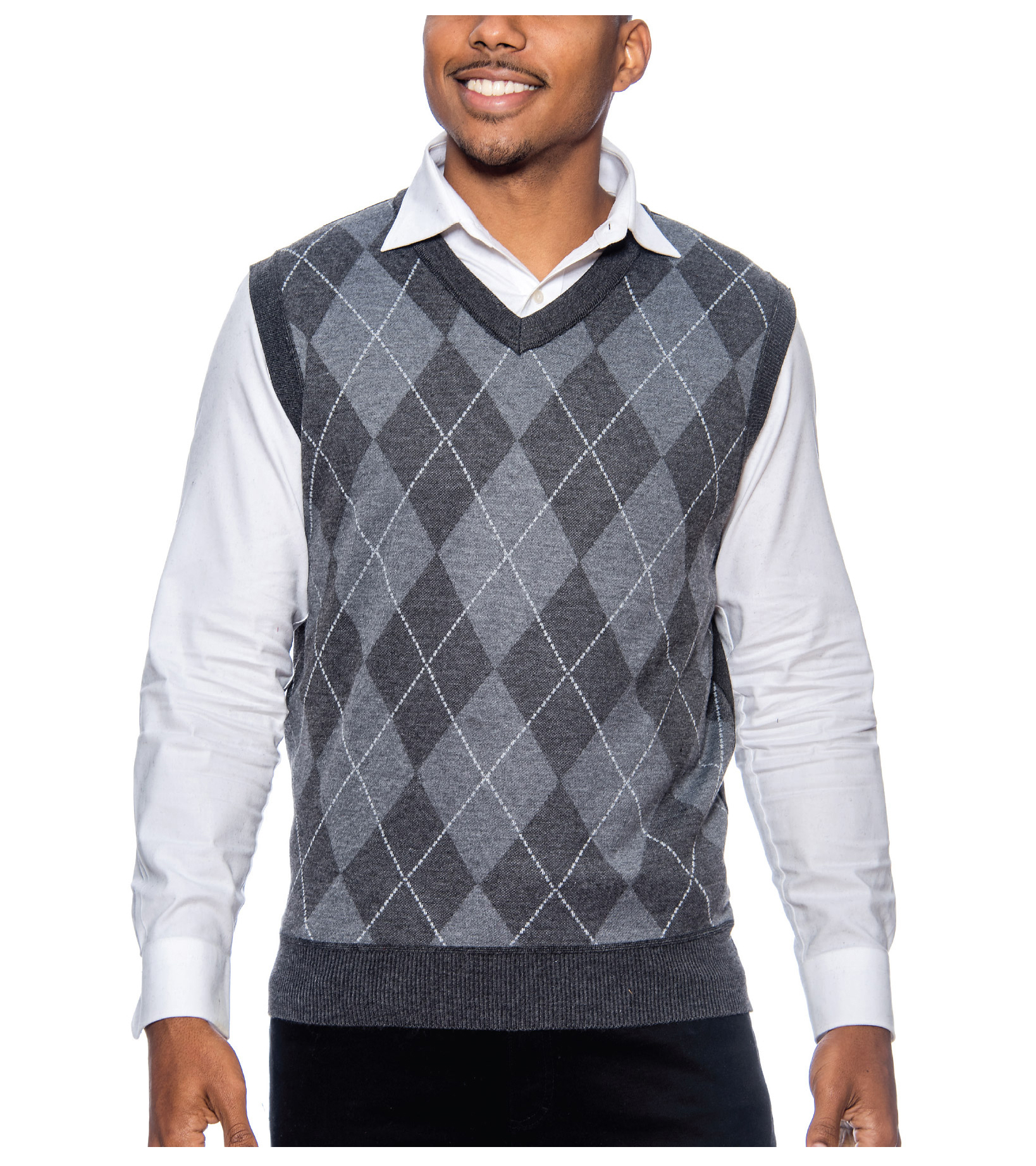 Charcoal Mens Classic Lambswool Vest WoolOvers US, 58% OFF