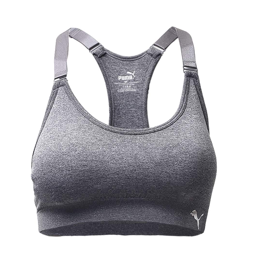 Puma Women's Seamless Sports Bra with Removable Cups (2-pack) Grey