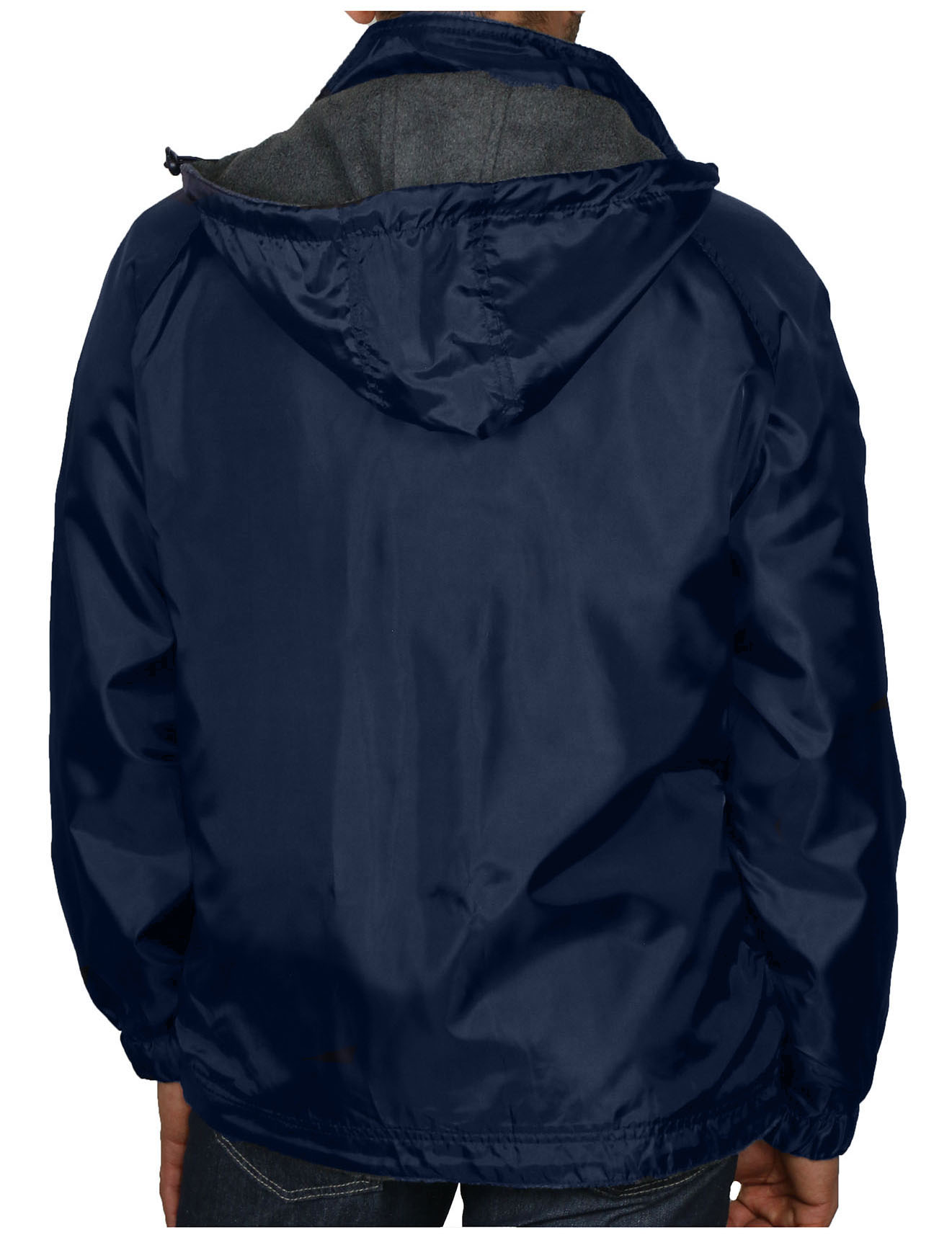 9 Crowns Maximos Men's Water Resistant Fleece Lined Wind Rain Hooded ...
