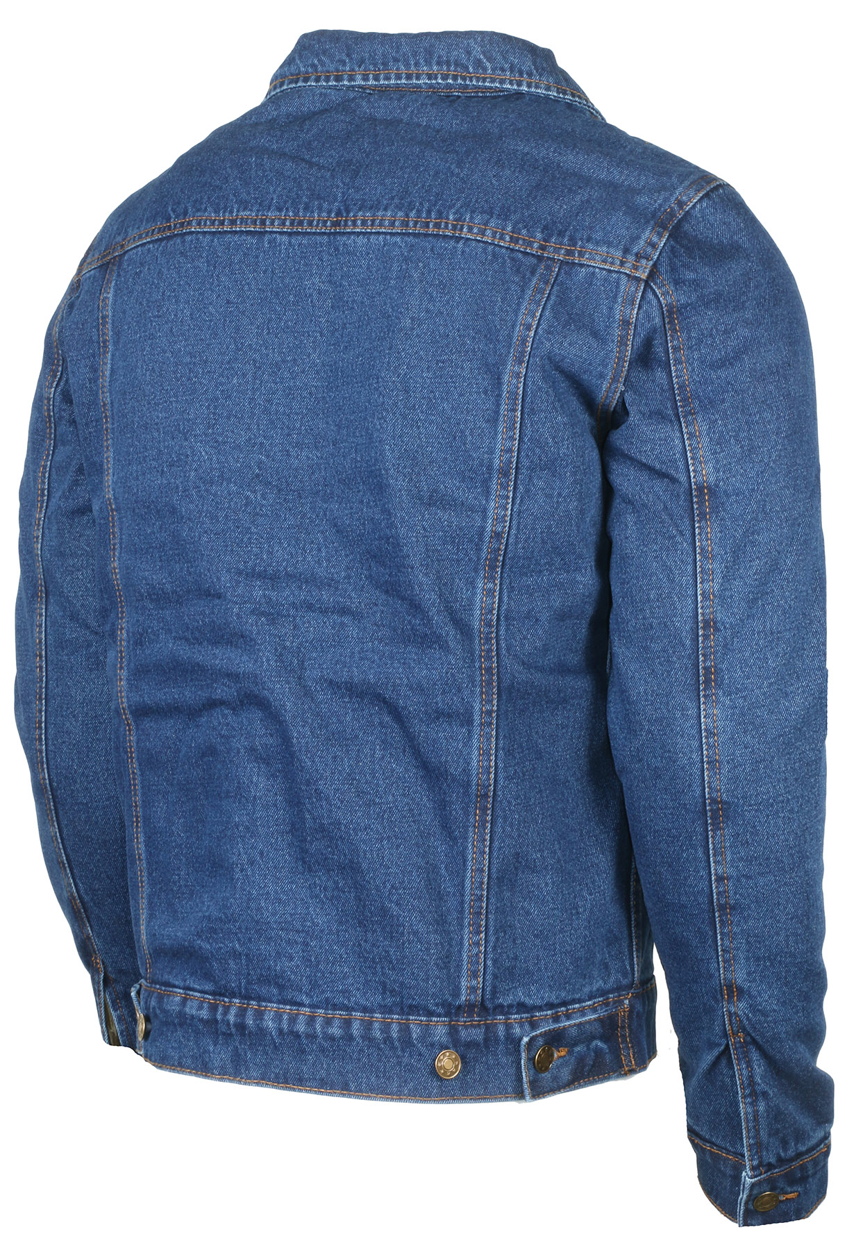 9 Crowns Men's Denim Sherpa Trucker Jean Jacket