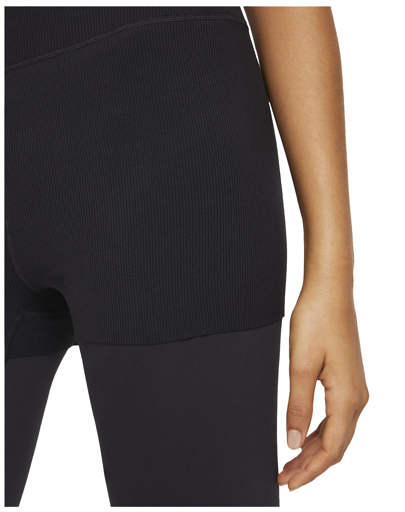 Nike Women's Yoga Luxe Layered 7/8 Leggings DA0729-010 XS-XL Black $100 NEW