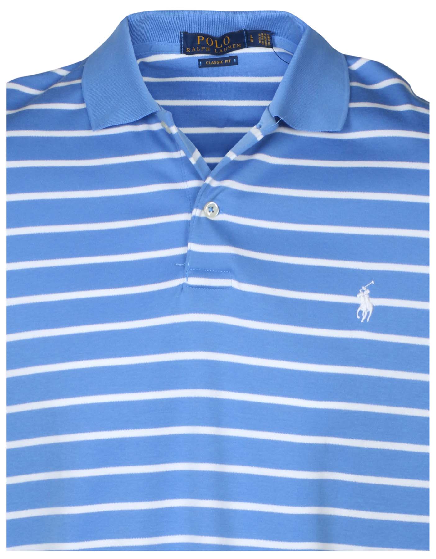 Download Polo RL Men's Classic Fit Stripe Short Sleeve Polo | eBay