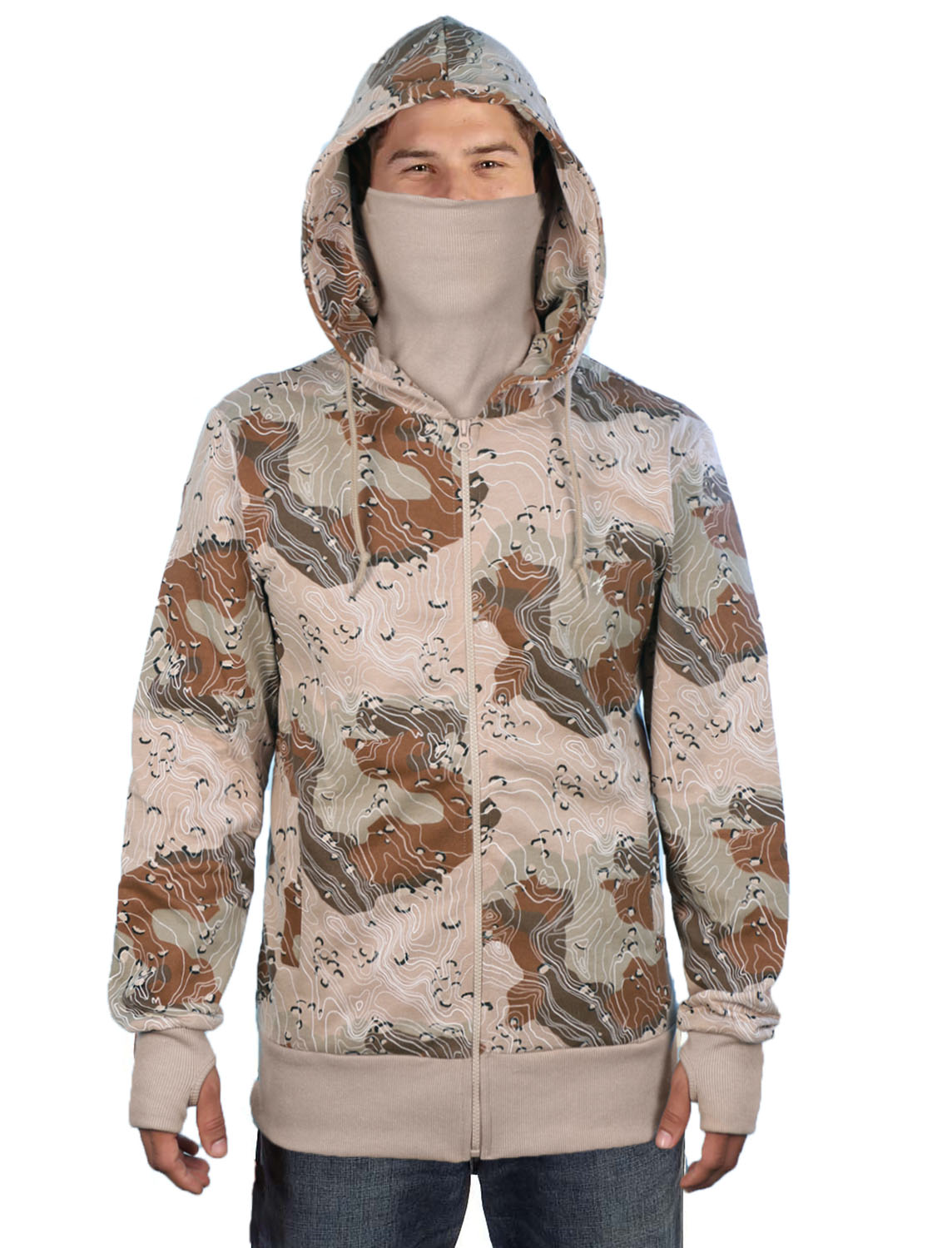 ARSNL Men's Fleece Full Zip Ninja Hoodie | eBay