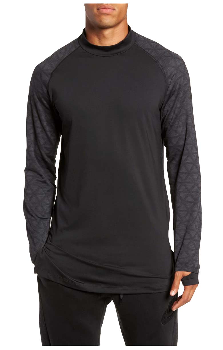 nike therma men's mock neck top