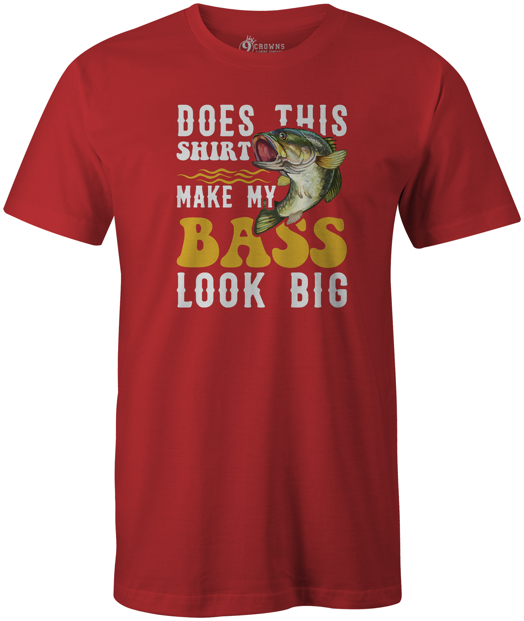 9 Crowns Tees Mens Unisex Fishing Bass Short Sleeve T-shirt | eBay