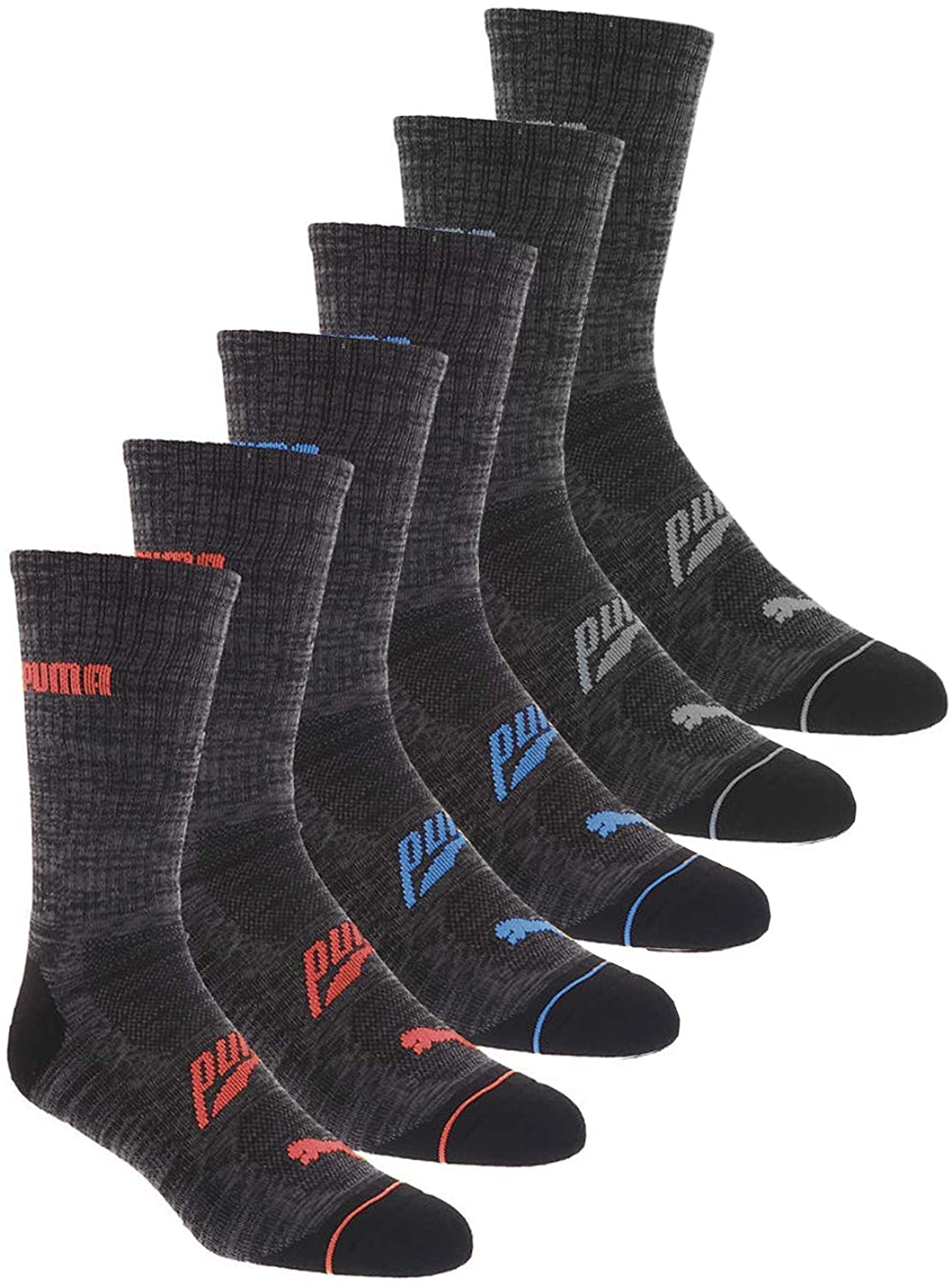 Puma Men's 6 Pack Sport Style Long Crew Socks | eBay
