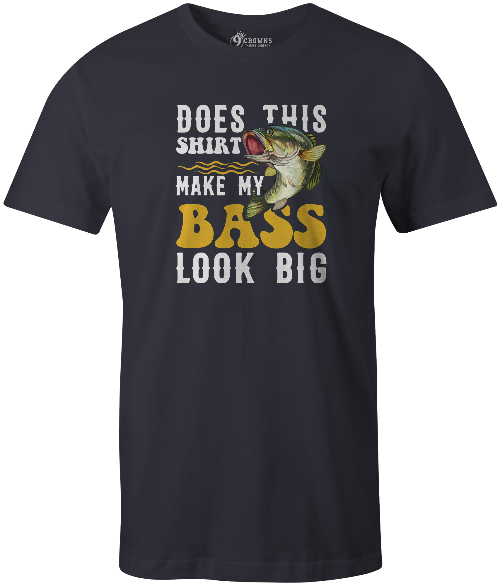 9 Crowns Tees Mens Unisex Fishing Bass Short Sleeve T-shirt | eBay