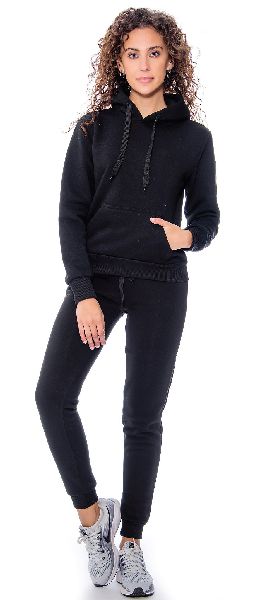 9 Crowns Fleeced Lined Matching Pullover Hoodie + Jogger Pants ...
