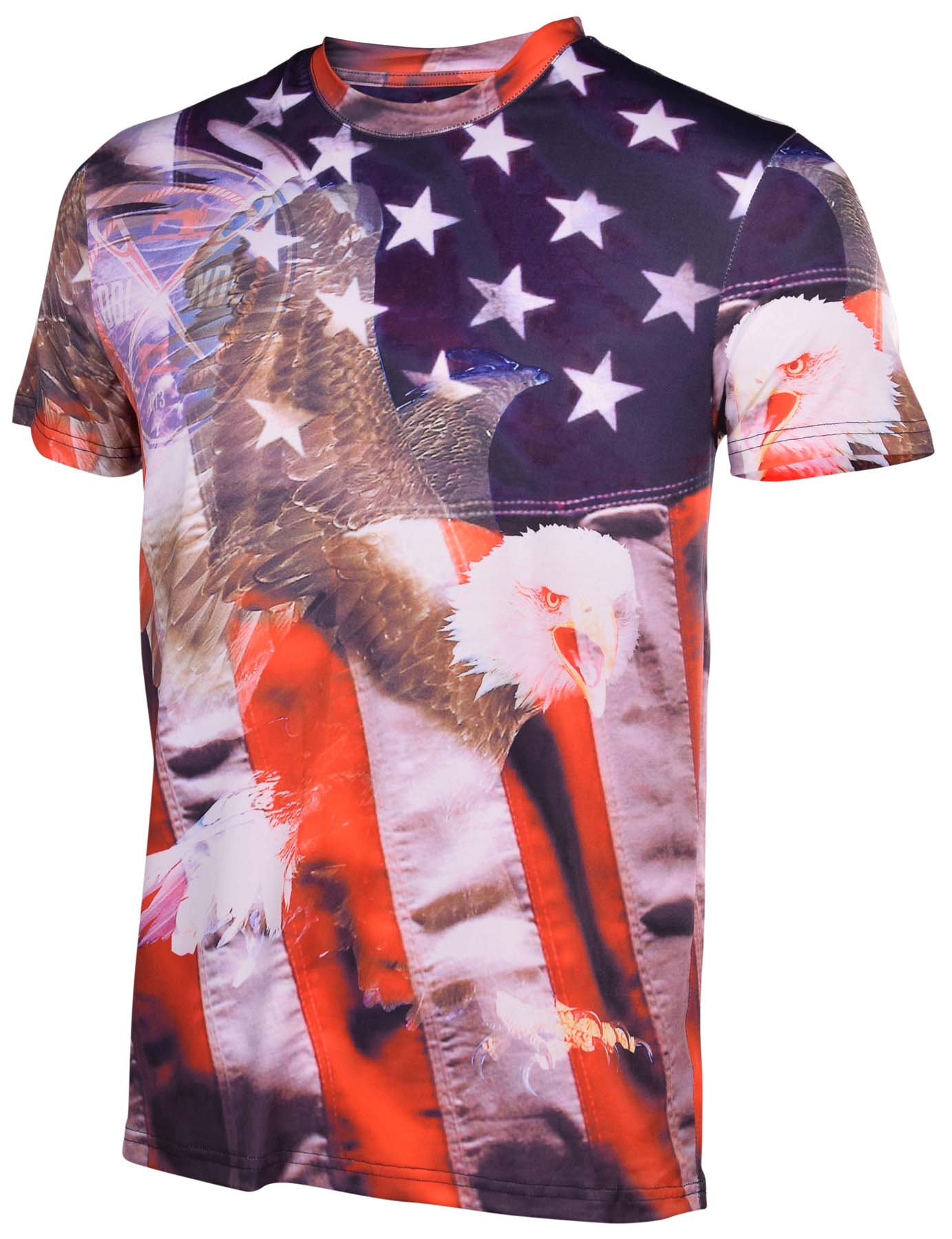 Double Needle Men’s Screaming Eagle Sublimated T-Shirt