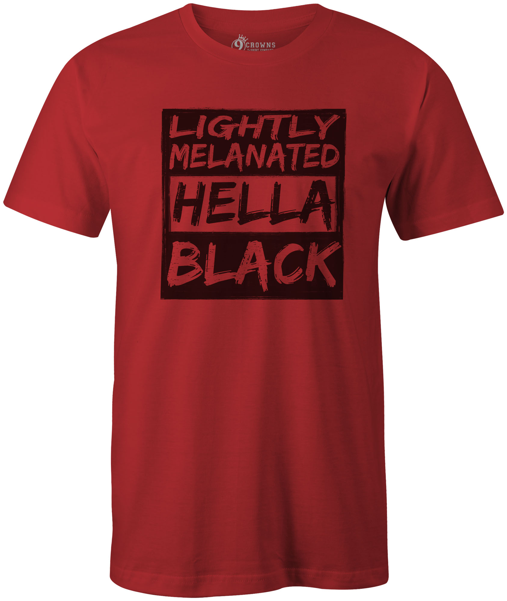 9 Crowns Tees Lightly Melanated Hella Black Funny Graphic T-Shirt (Juniors  Charcoal, X-Large)