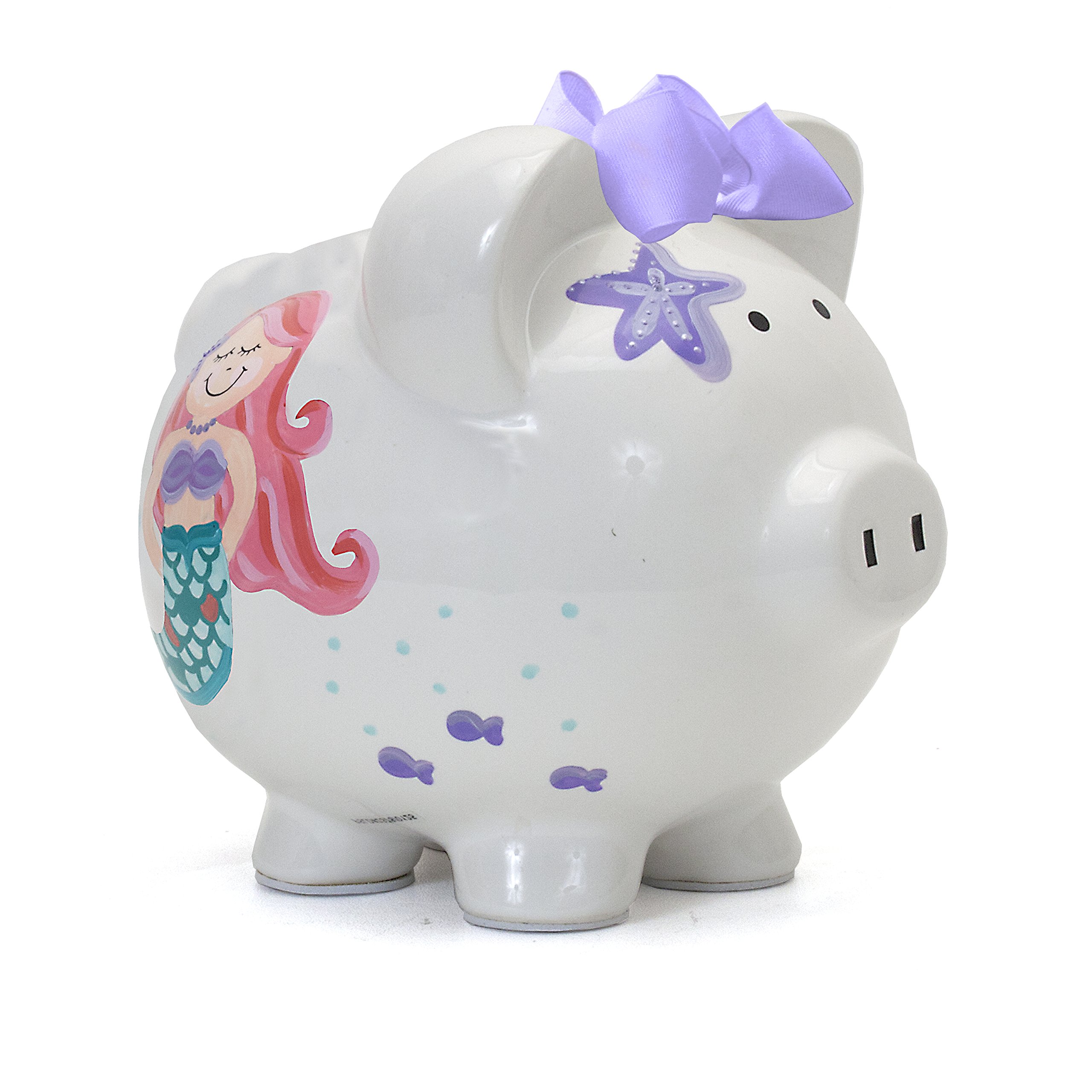 Child to Cherish Ceramic Piggy Bank for Girls, Mermaid ...