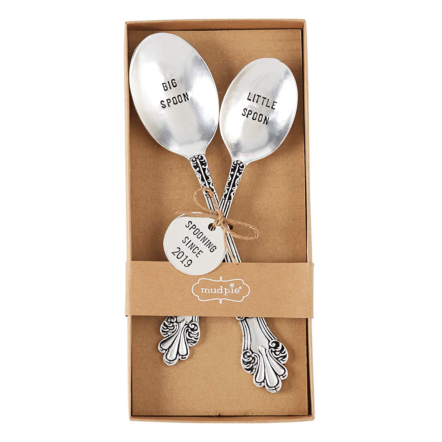 Mud Pie Vintage Inspired Sppon Set Of 2 Wedding Serving Spoon Set One Ebay