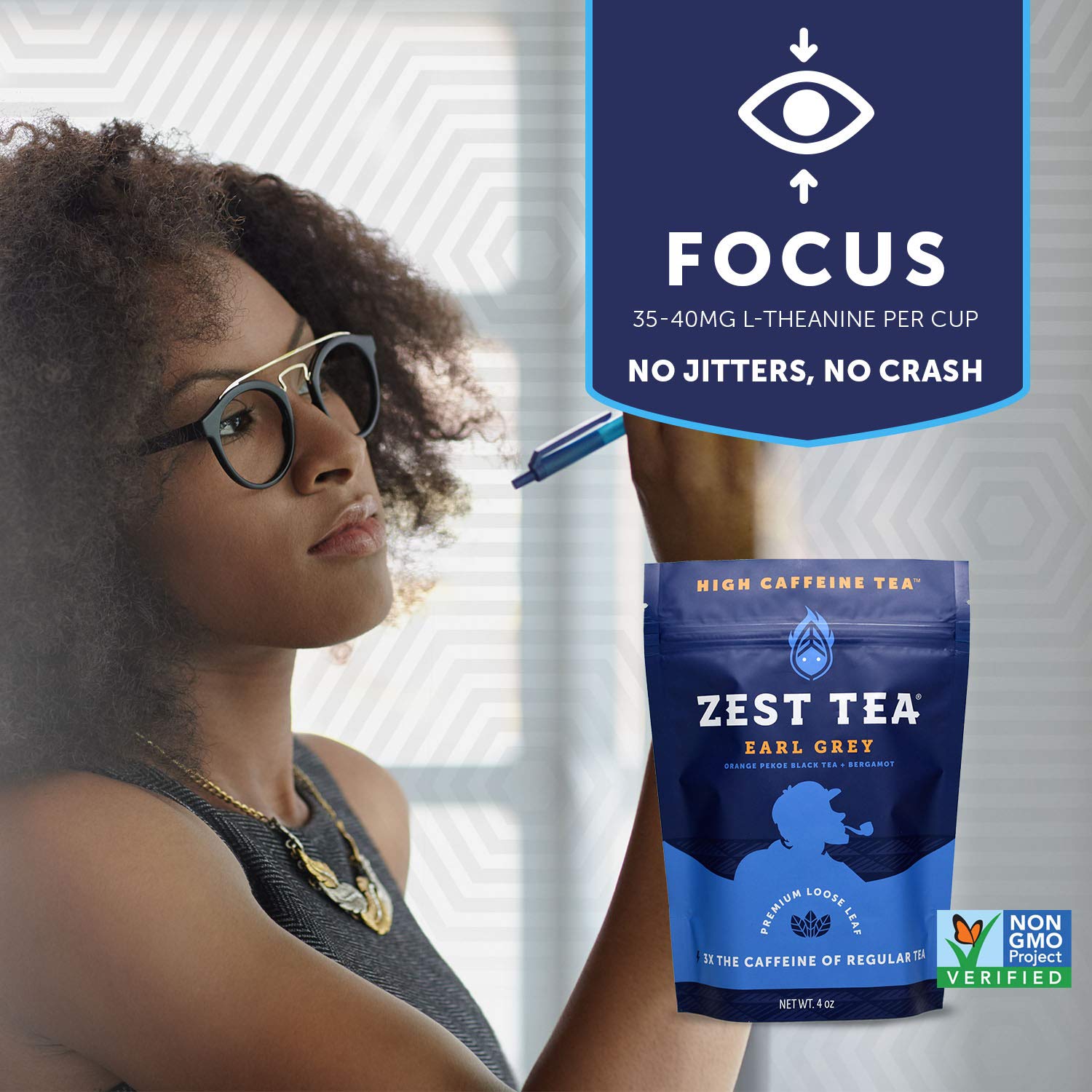 Zest Tea Premium Energy Tea, High Caffeine Coffee Substitute, Perfect For Keto