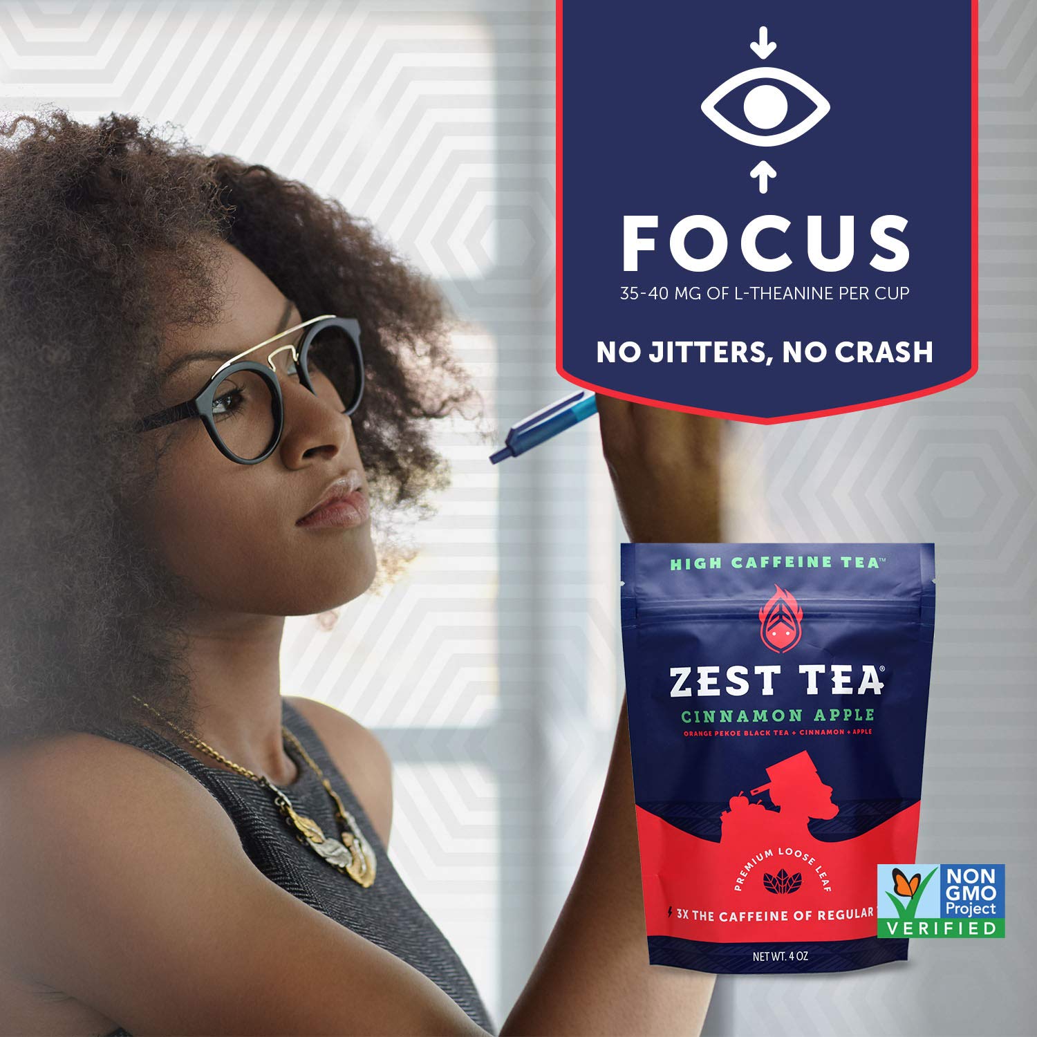 Zest Tea Premium Energy Tea, High Caffeine Coffee Substitute, Perfect For Keto