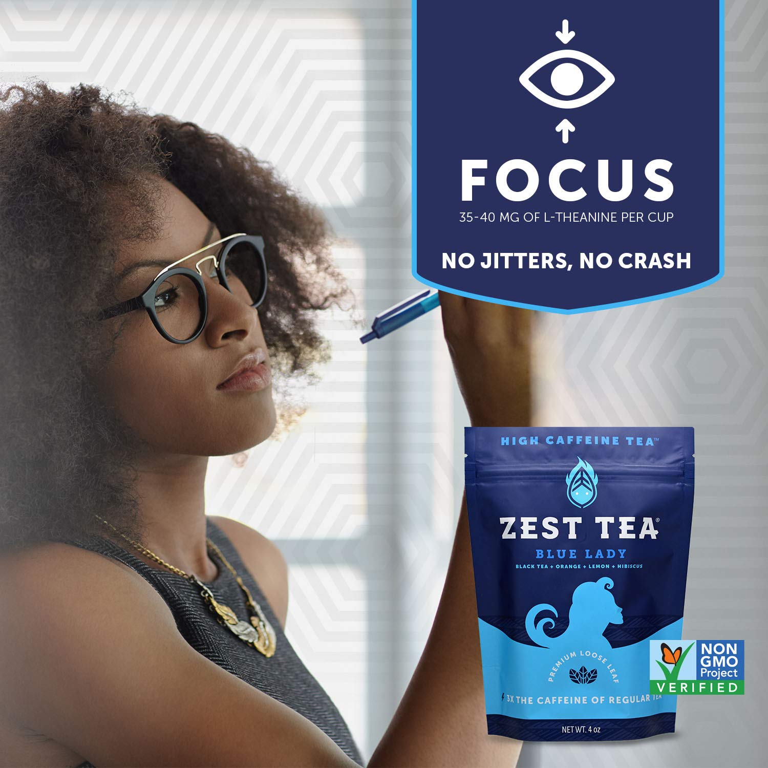 Zest Tea Premium Energy Tea, High Caffeine Coffee Substitute, Perfect For Keto