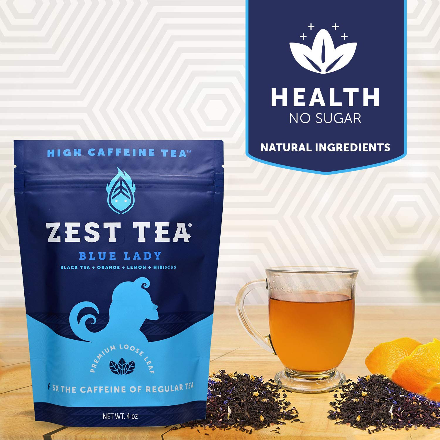 Zest Tea Premium Energy Tea, High Caffeine Coffee Substitute, Perfect For Keto