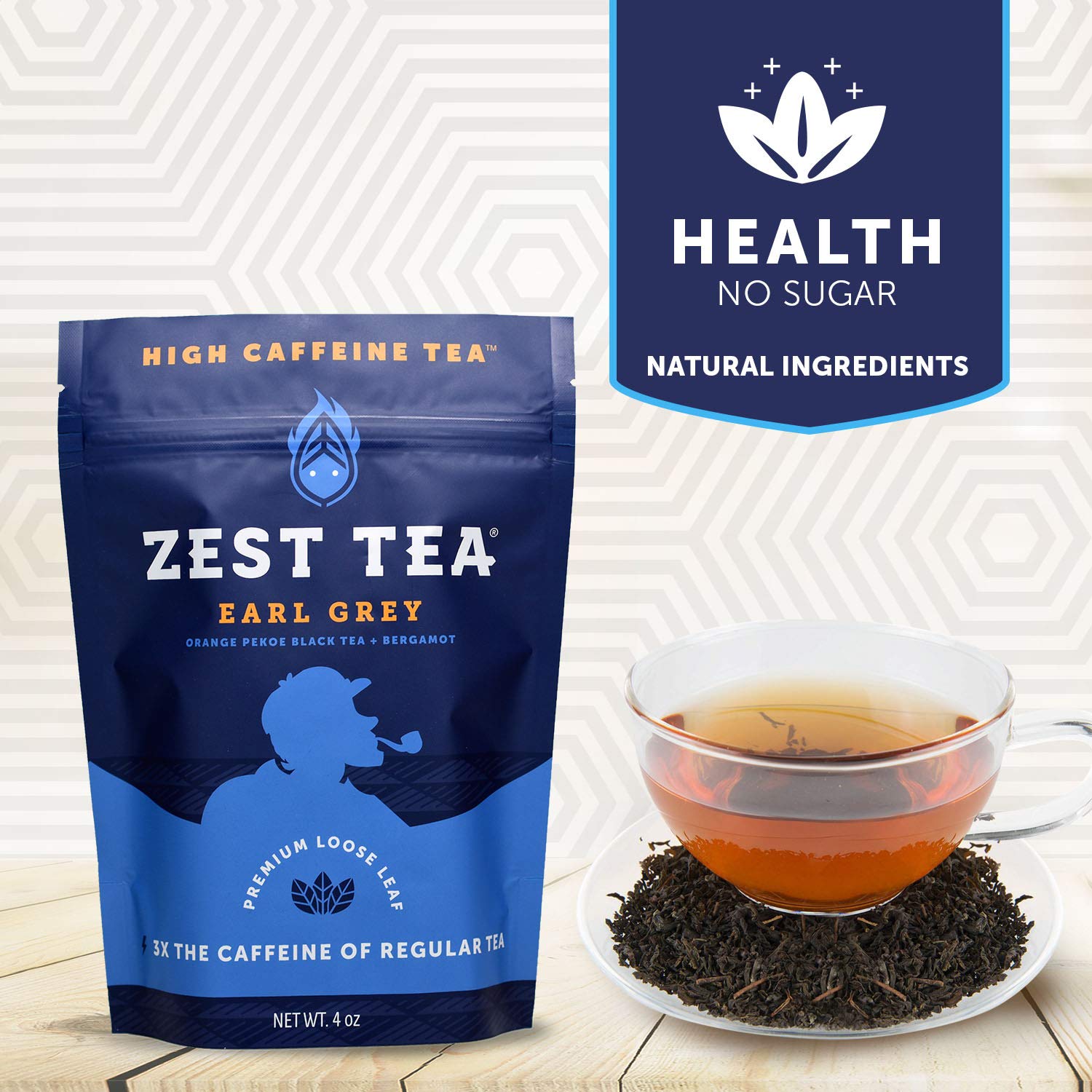 Zest Tea Premium Energy Tea, High Caffeine Coffee Substitute, Perfect For Keto