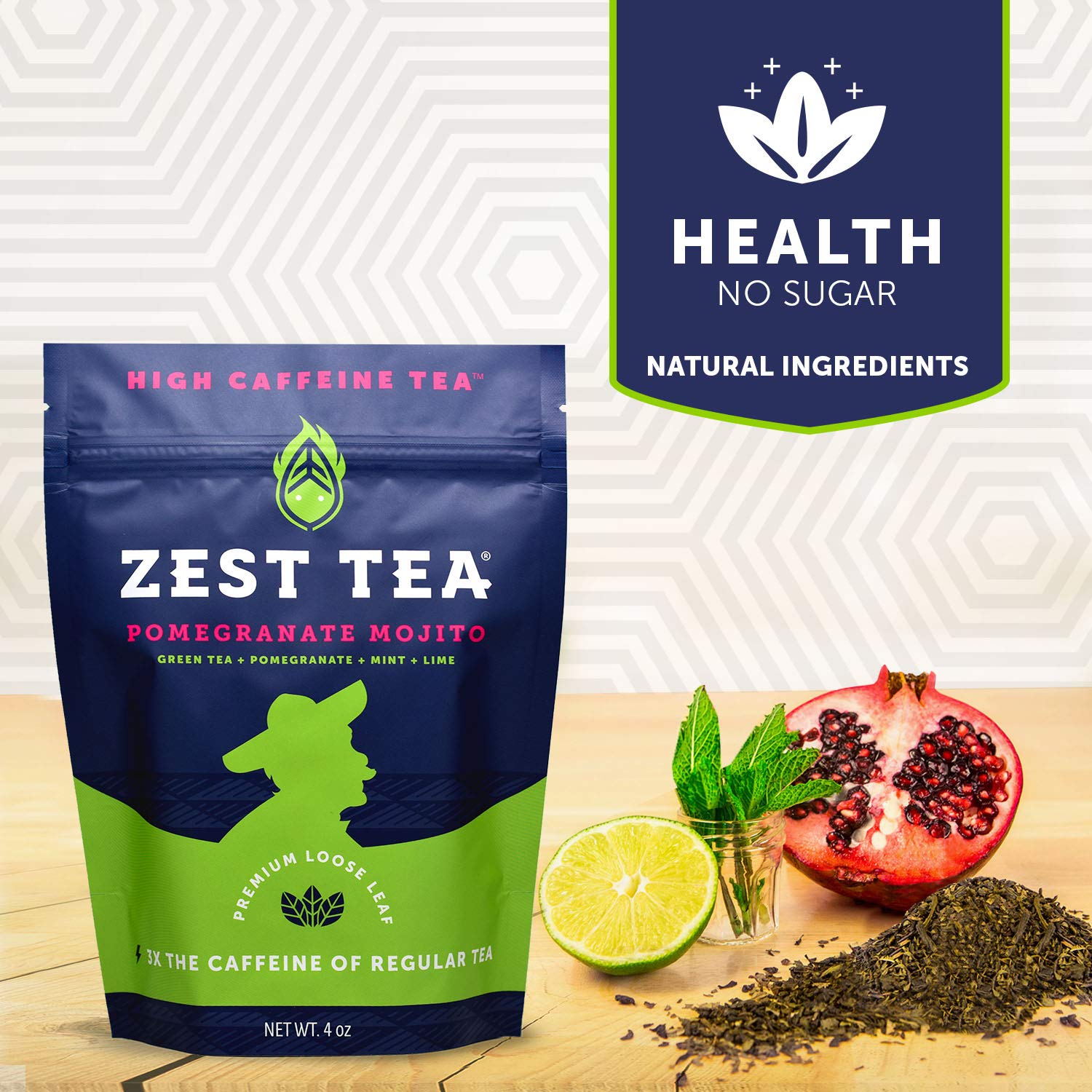 Zest Tea Premium Energy Tea, High Caffeine Coffee Substitute, Perfect For Keto