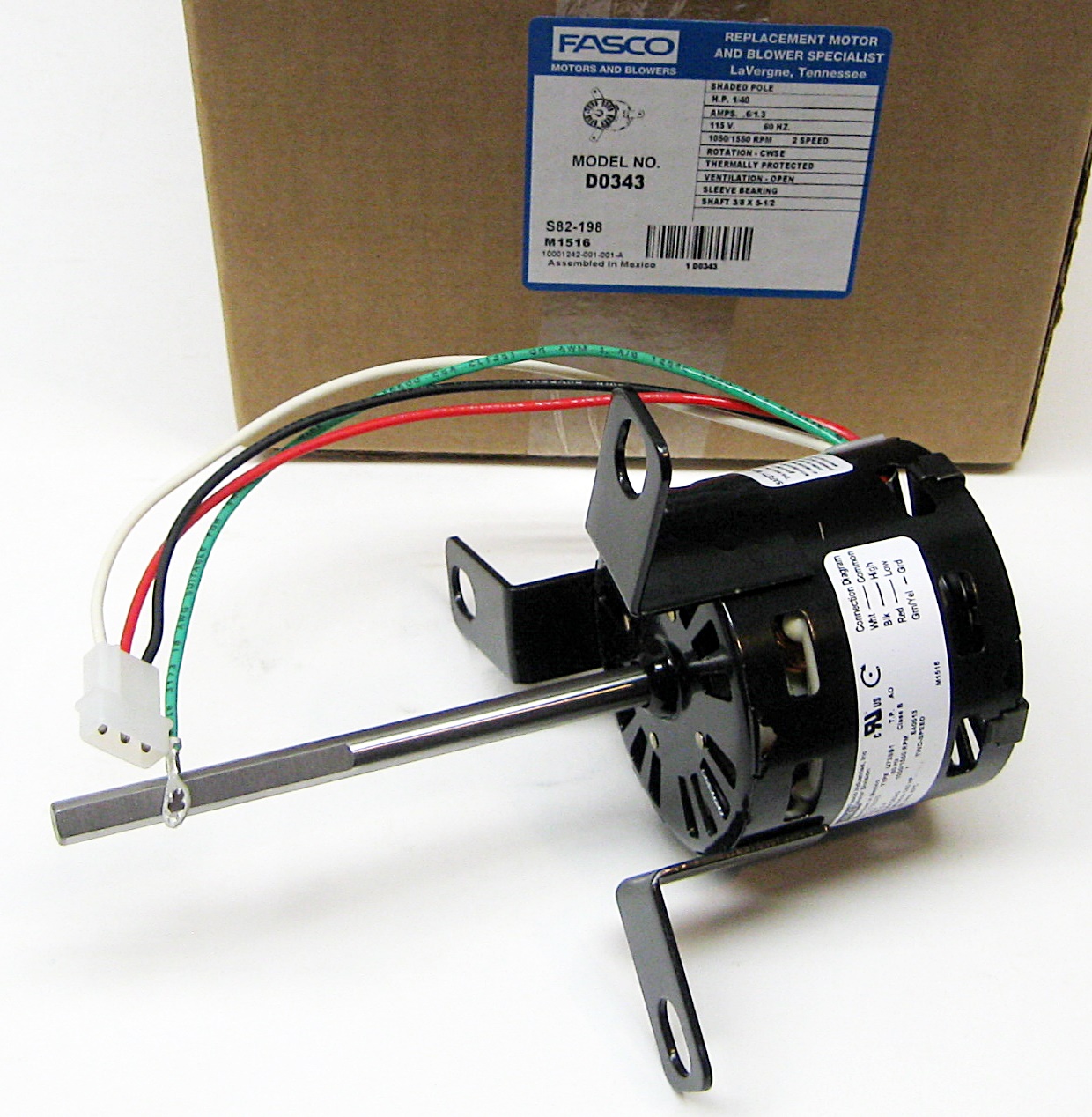 Fasco Fan Motor D0343 for Penn Ventilator 563430 Zephyr Z6S eBay