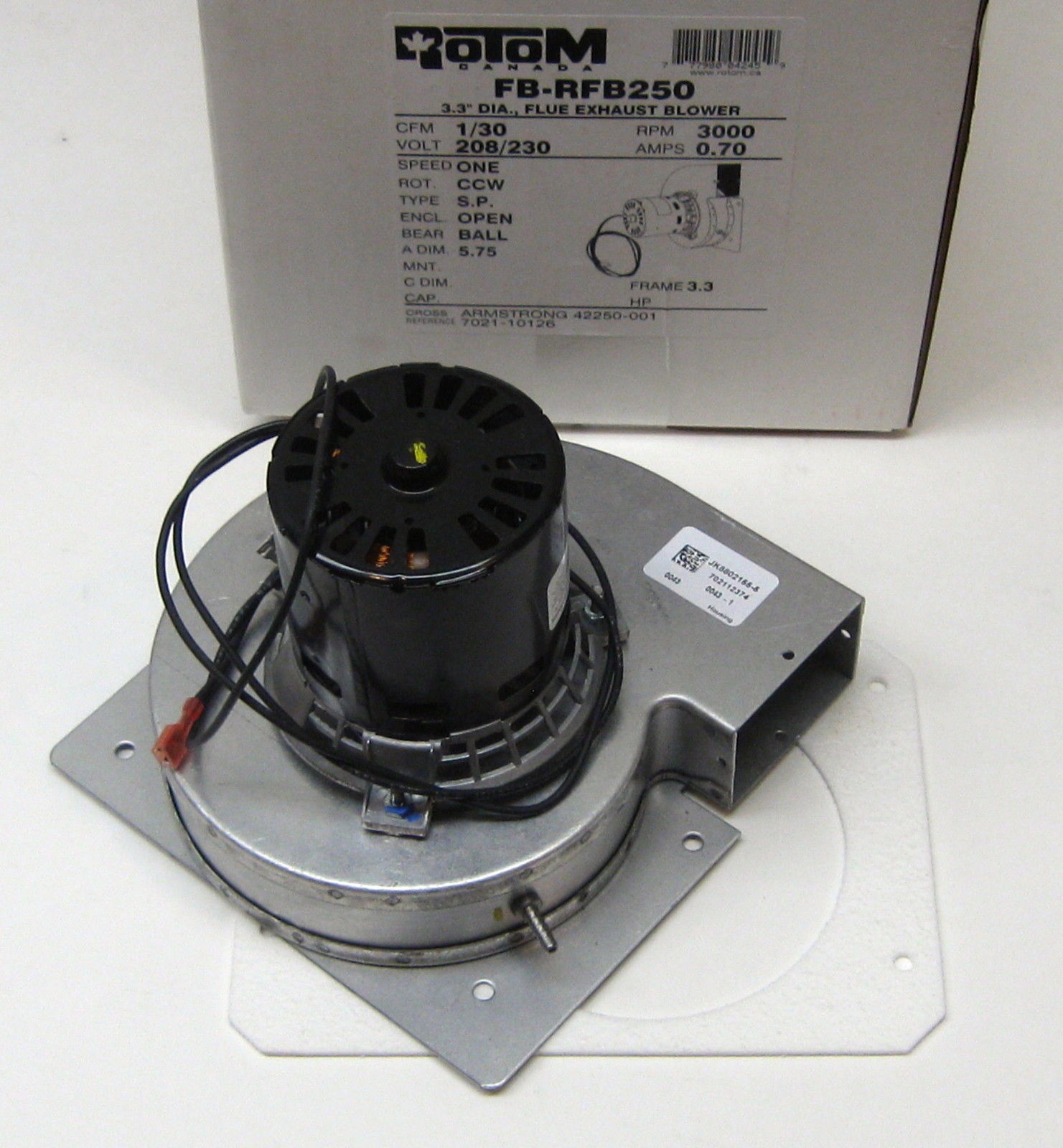 Inducer Blower Motor for Armstrong Rooftop 42250001 702110126 Rotom