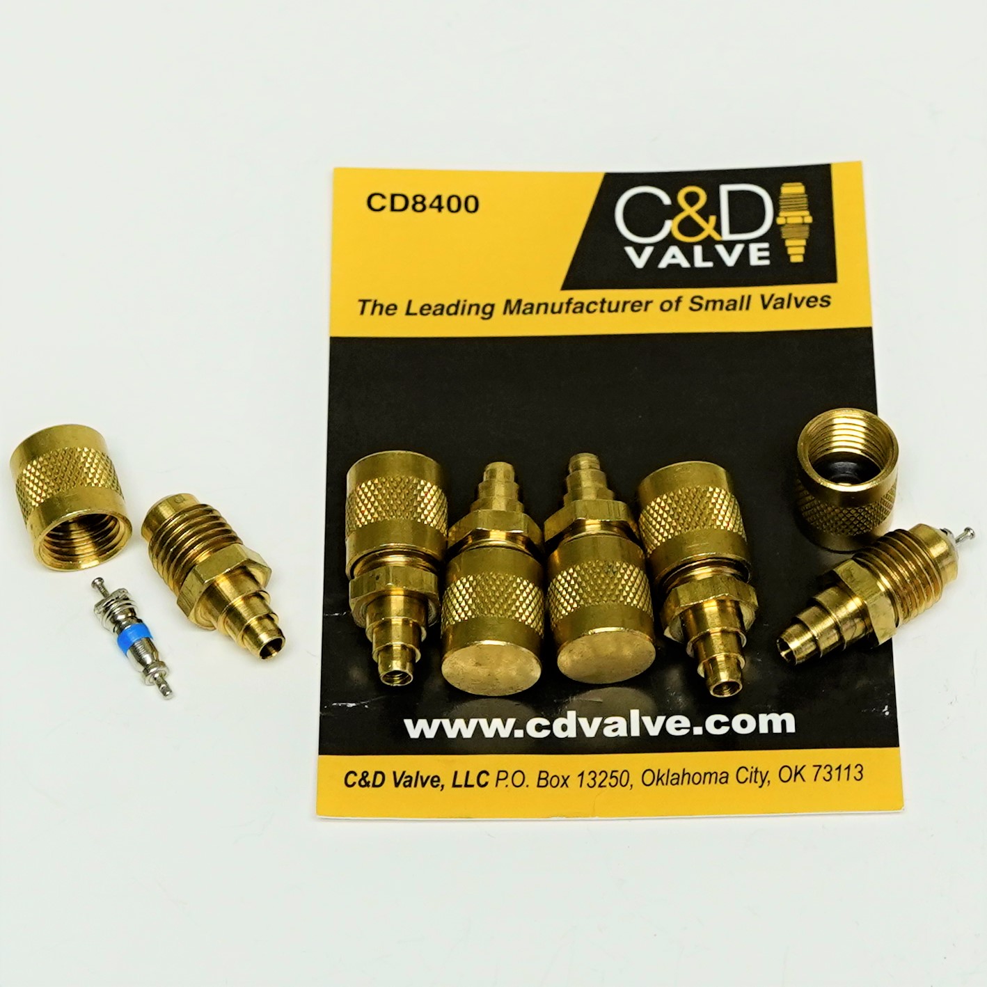 【Vallquar】CD4点セット C&D 1/4 Flare Access Valve Solder 1/8 ID and 3/16, 1/4, 5/16 OD