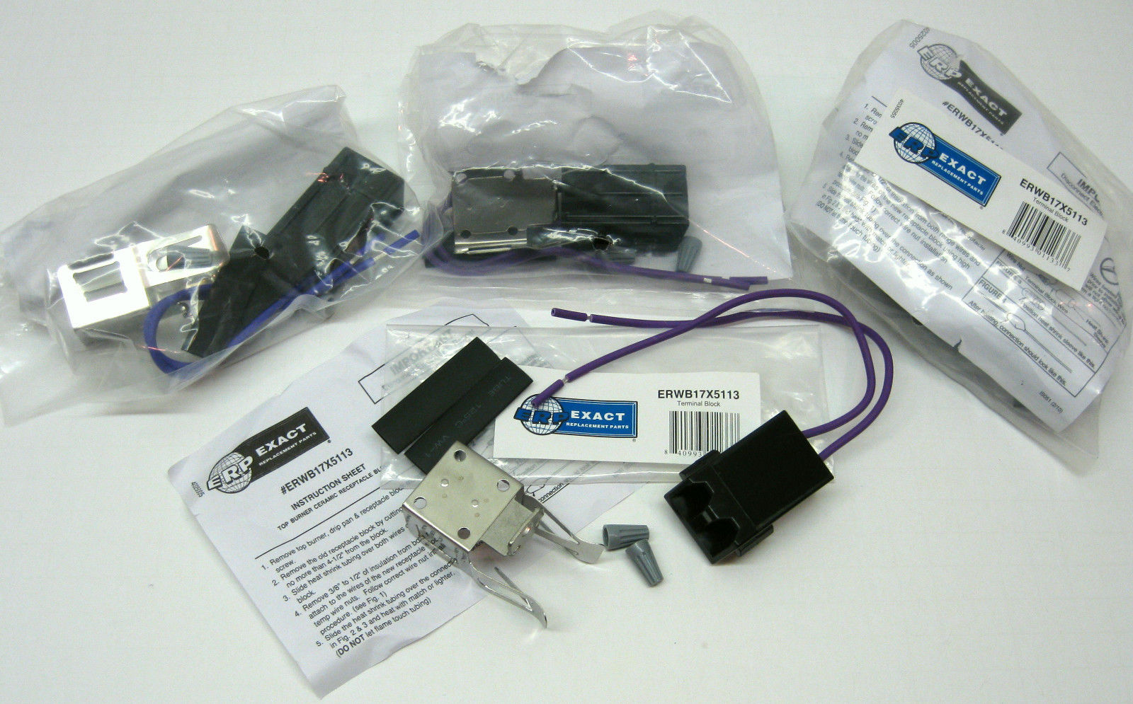 WB17X51134 PAK for GE Range Burner Receptacle Terminal Block AP2021559