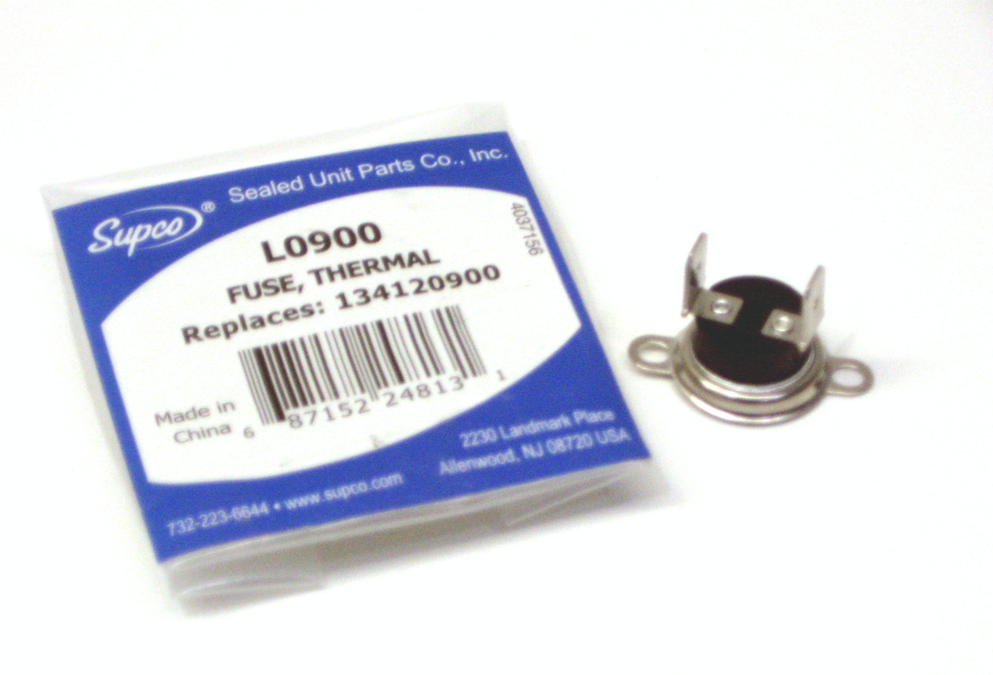 Supco L0900 Dryer Thermal Fuse Replaces Electrolux 134120900 eBay