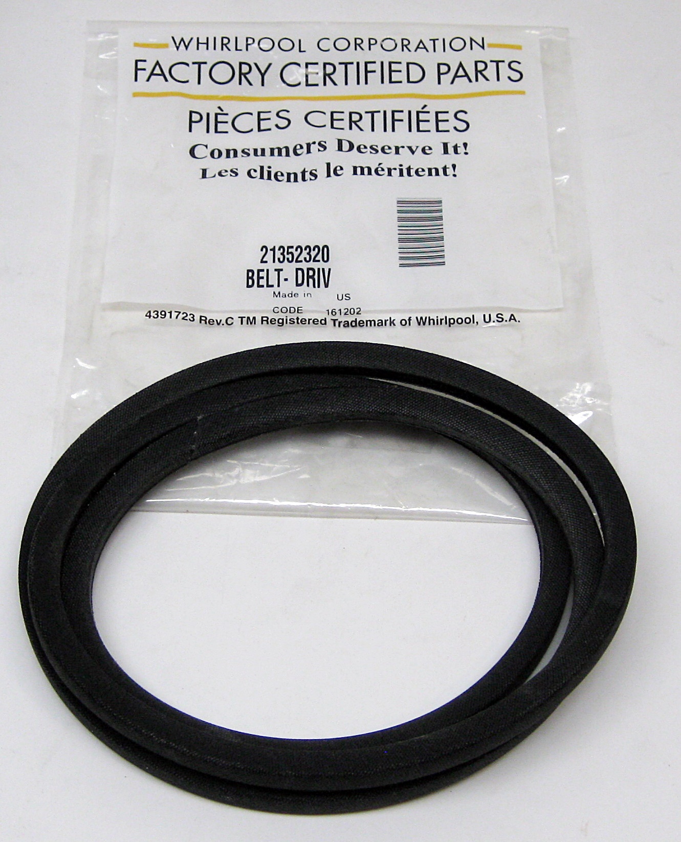 21352320 Genuine Whirlpool Washing Machine Drive Belt AP6005822