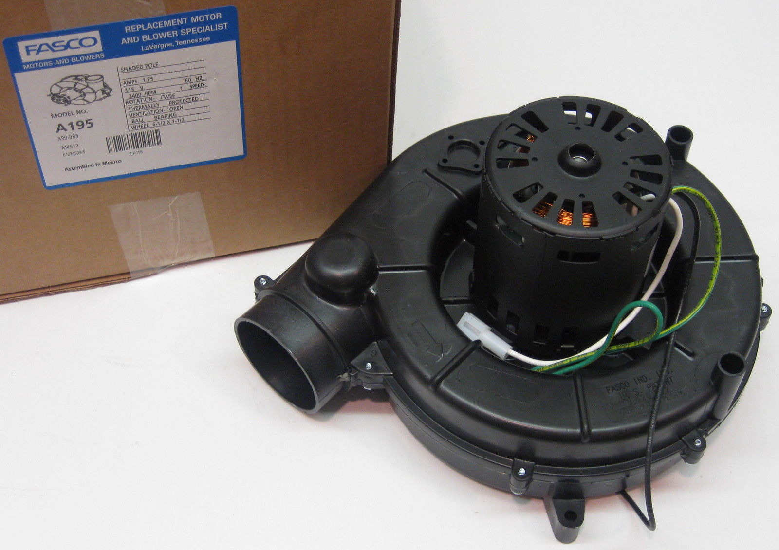 Fasco Furnace Draft Inducer Motor 7021-11543