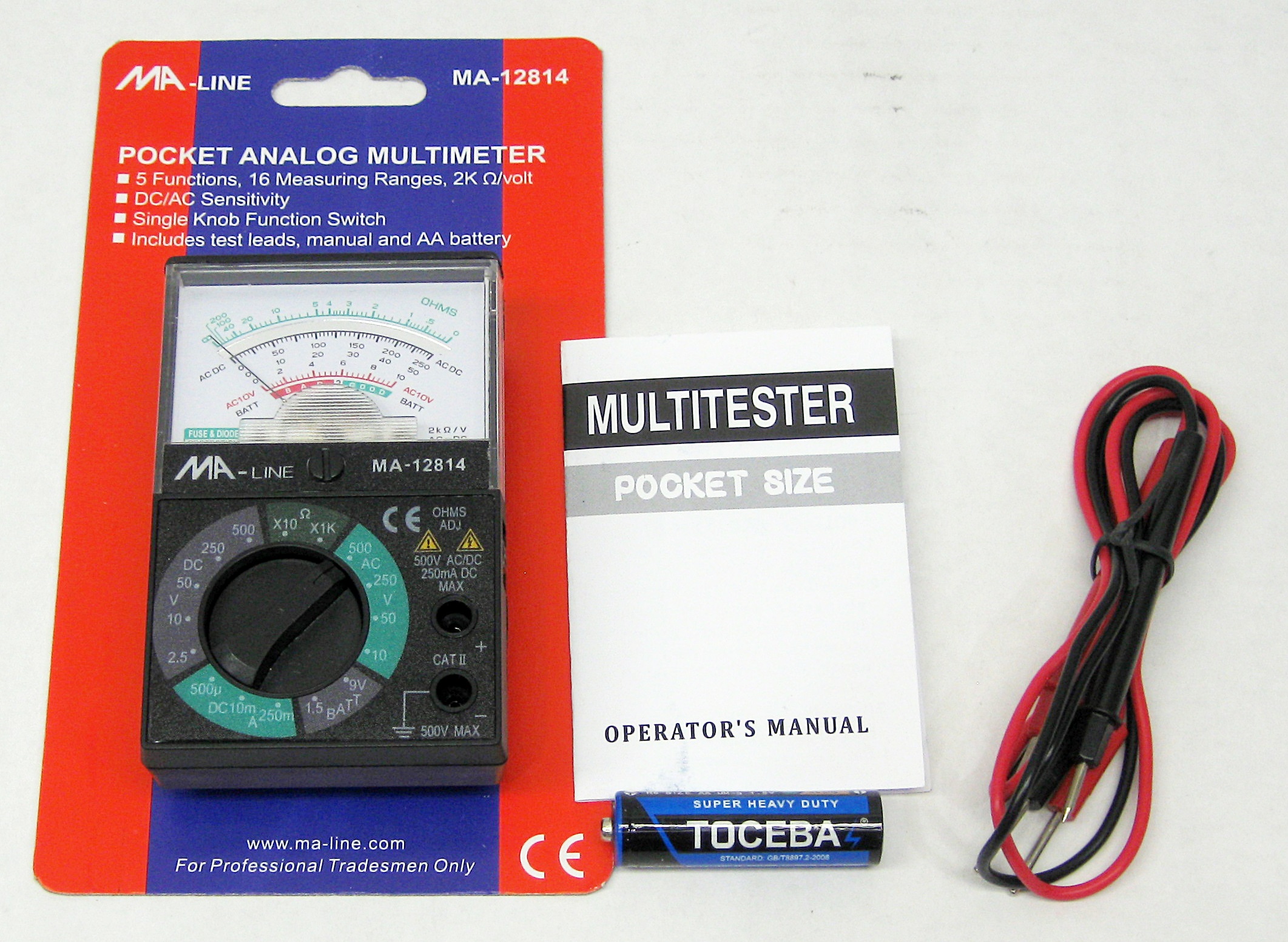 MALine Pocket Analog Multimeter with 5 Functions MA12814 eBay