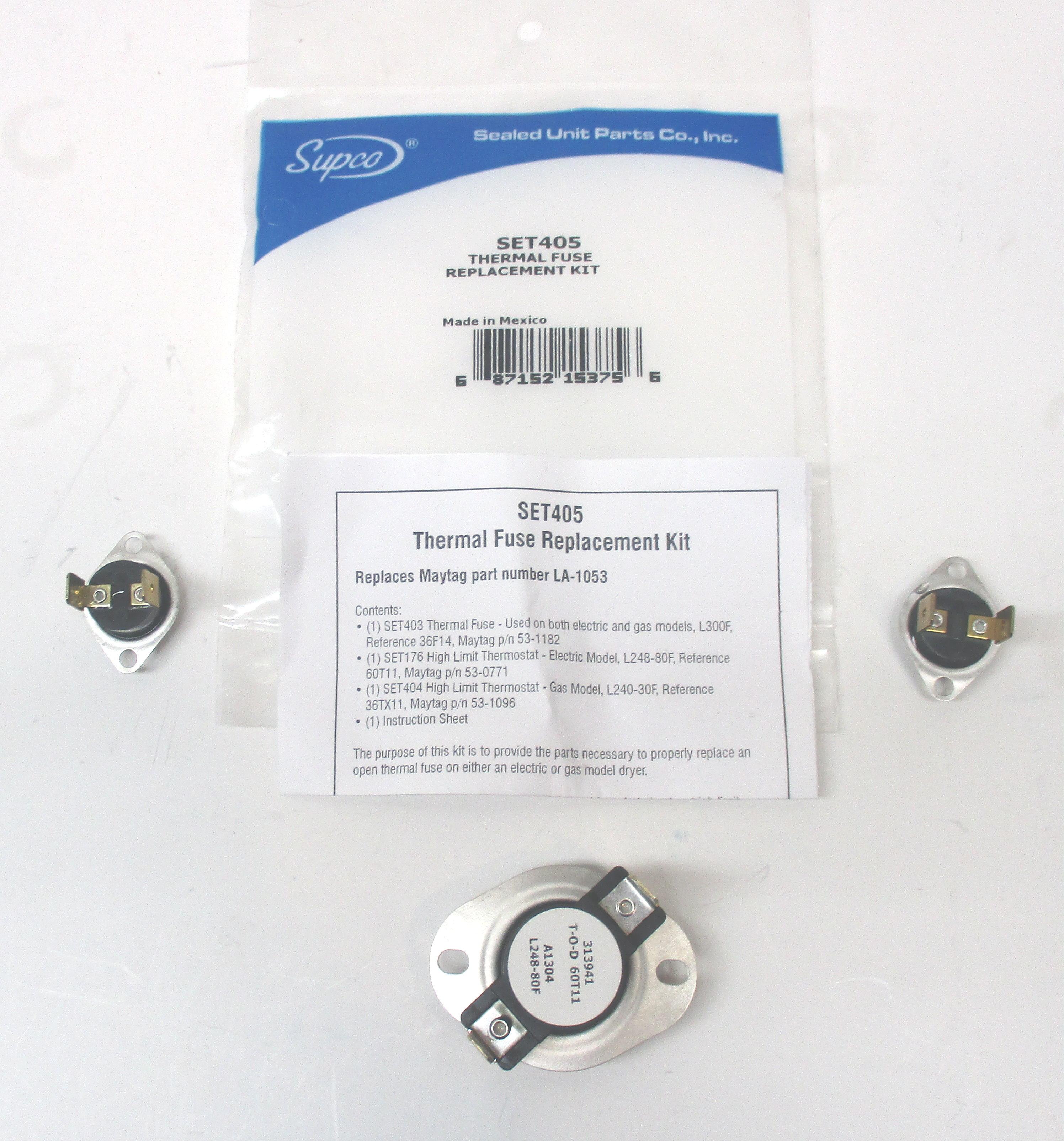 Dryer Thermal Fuse Kit for Magic Chef Dryers