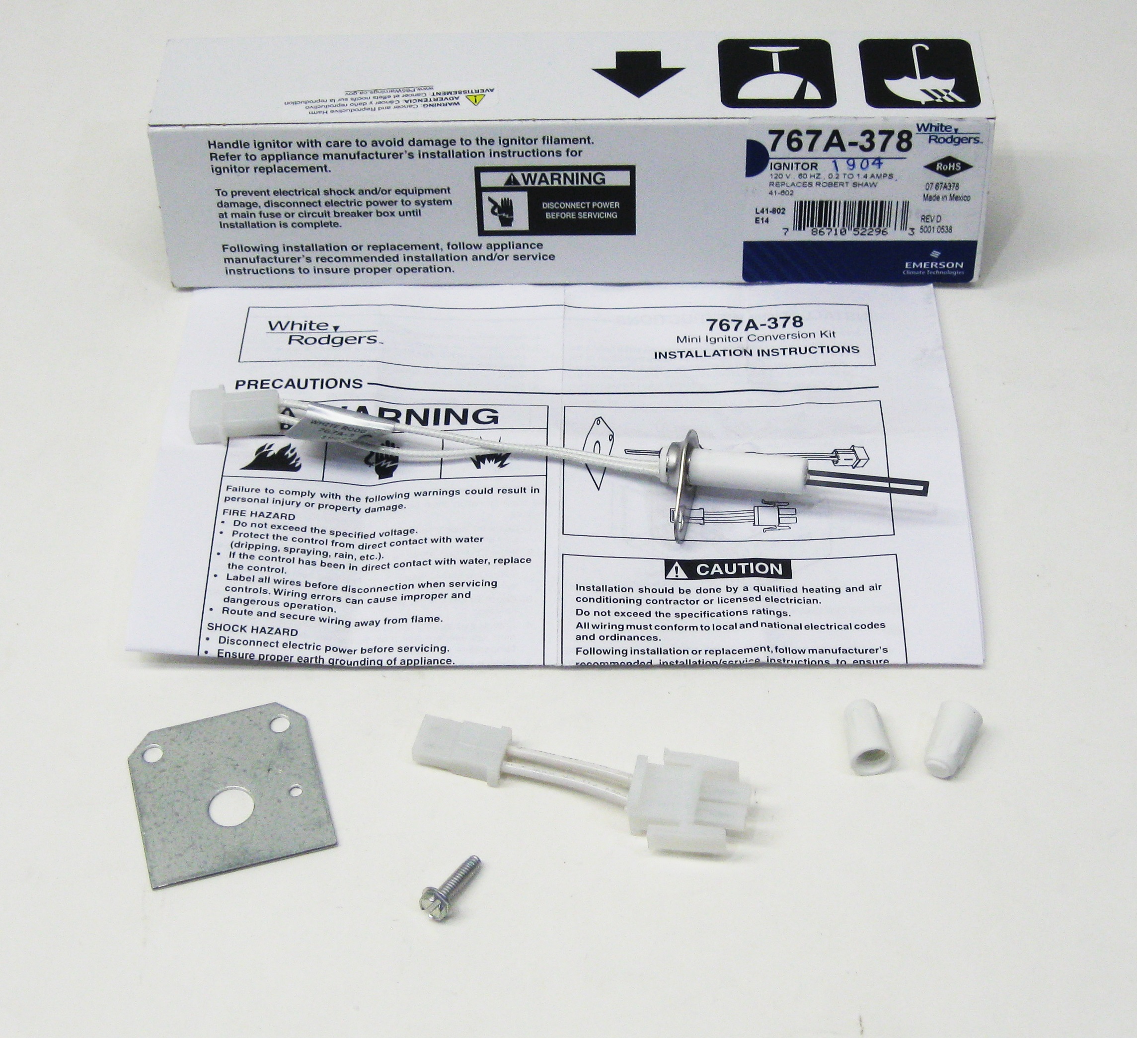 767A378 White Rodgers Furnace Hot Surface Ignitor for Norton 601 601TB