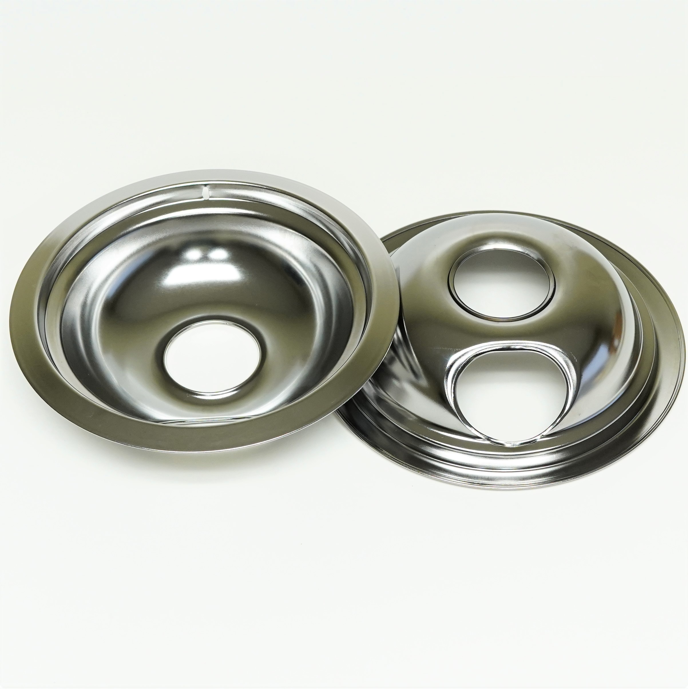 CP1 Range Stove Chrome Drip Pans Burner Bowls Set 2/ 6" 2/ 8" eBay